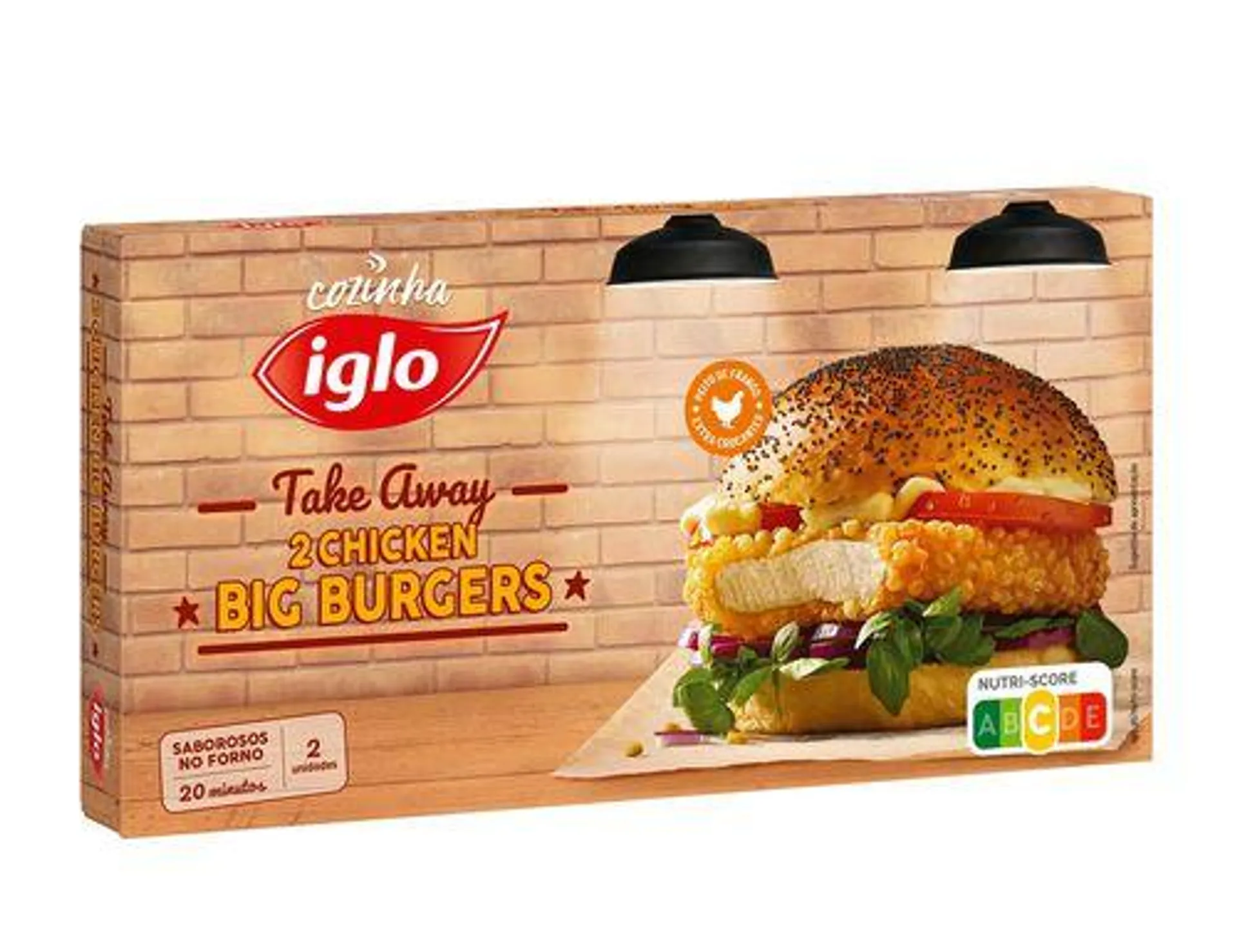 hamburgueres iglo big burger frango 2un 227g