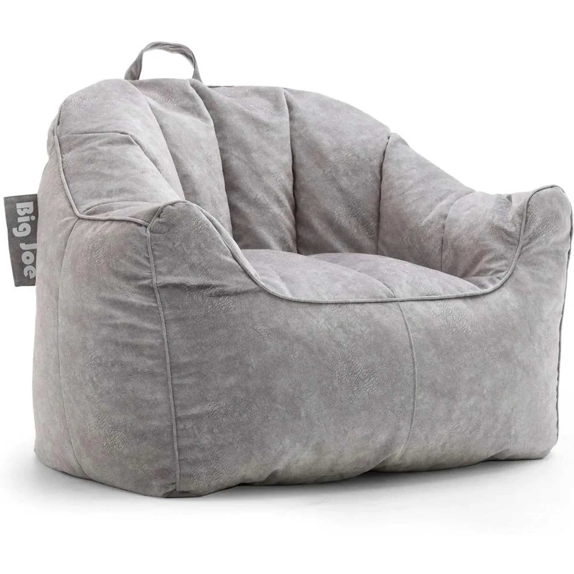 Big Joe Hug Bean Bag Chair, Gray Hyde, Faux Polyester Blend, Caribou, 3 feet