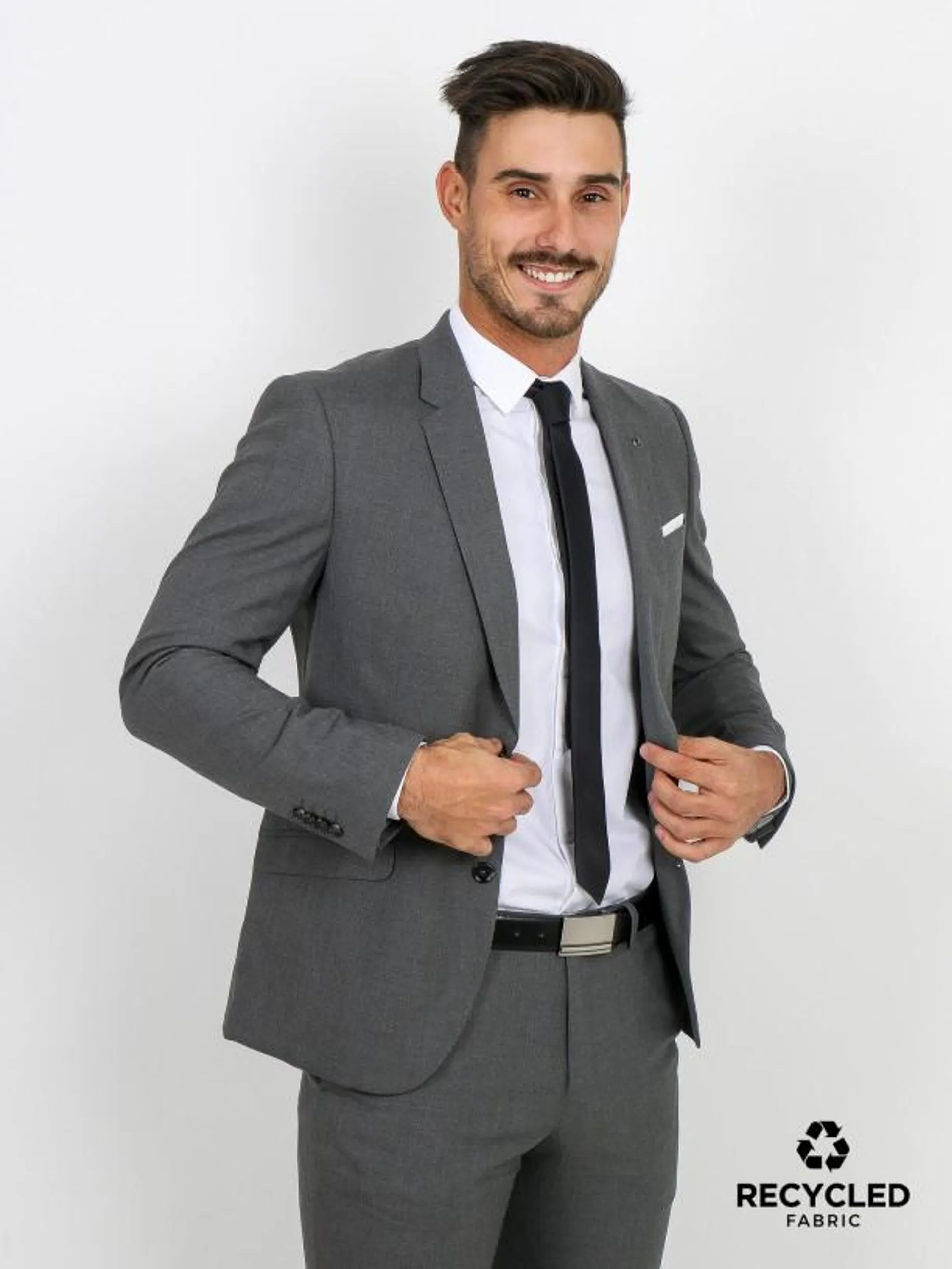 Blazer clássico slim fit recycled fabric