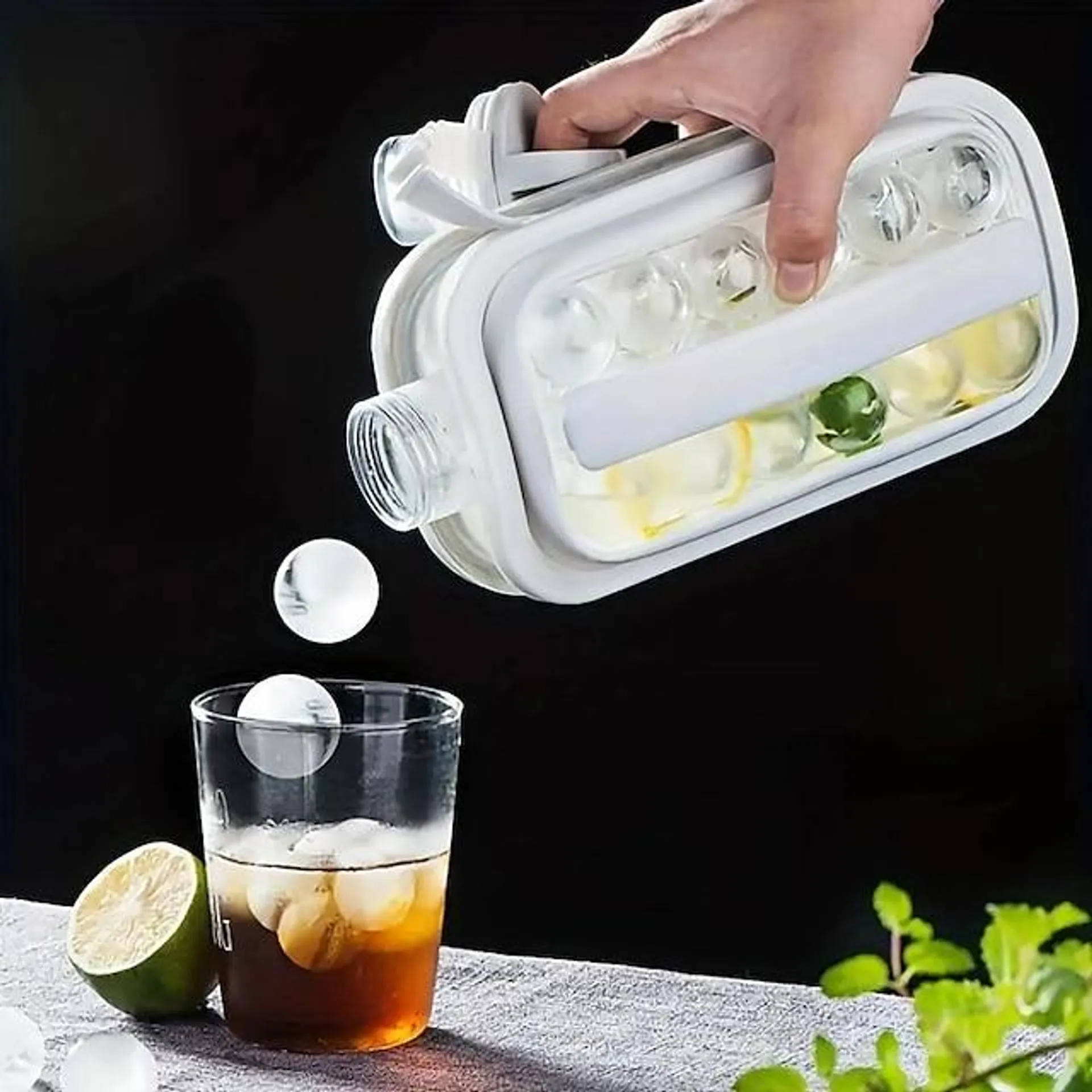 1pc ijsbal maker waterkoker keuken bar accessoires gadgets creatieve ijsblokjesvorm 2 in 1 multifunctionele container pot