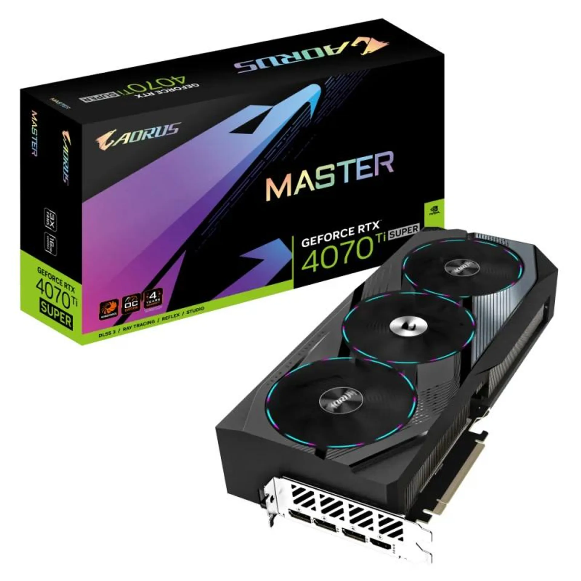 Gráfica Gigabyte GeForce® RTX 4070 Ti SUPER Aorus Master 16