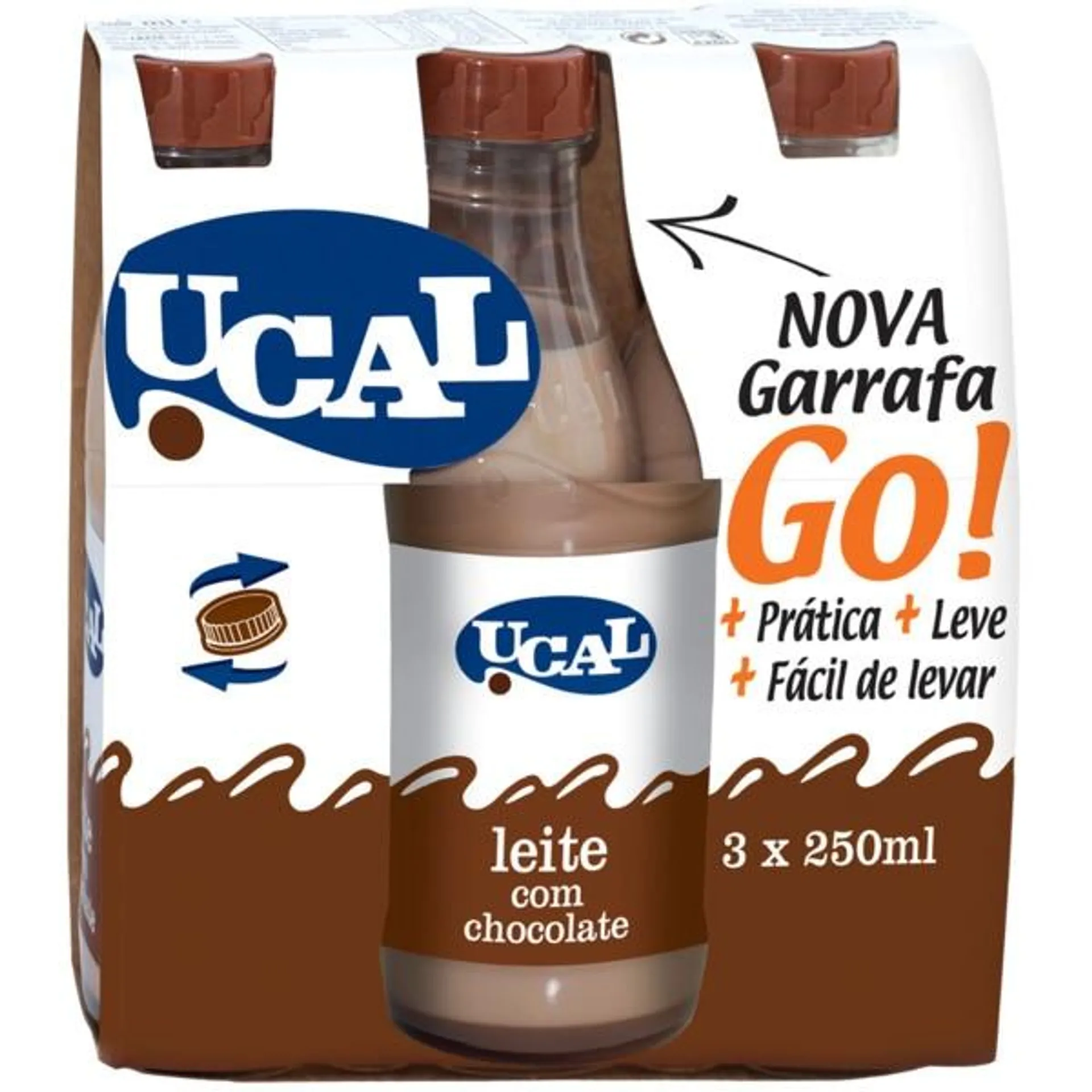 Leite com Chocolate Pack 3 250 ml Ucal