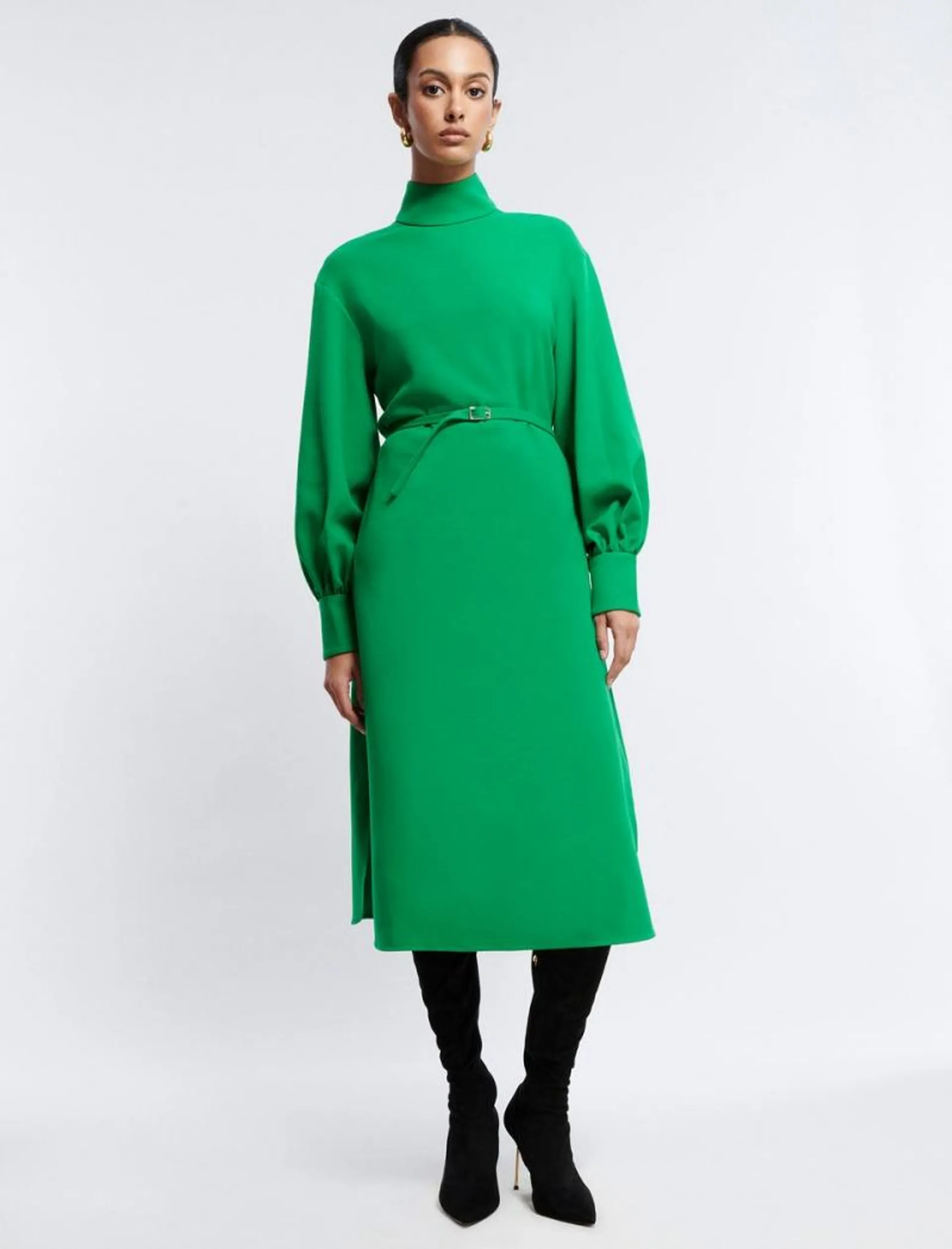 Vestido Midi BCBGMAXAZRIA Skai Verdes | FHBXL-8324