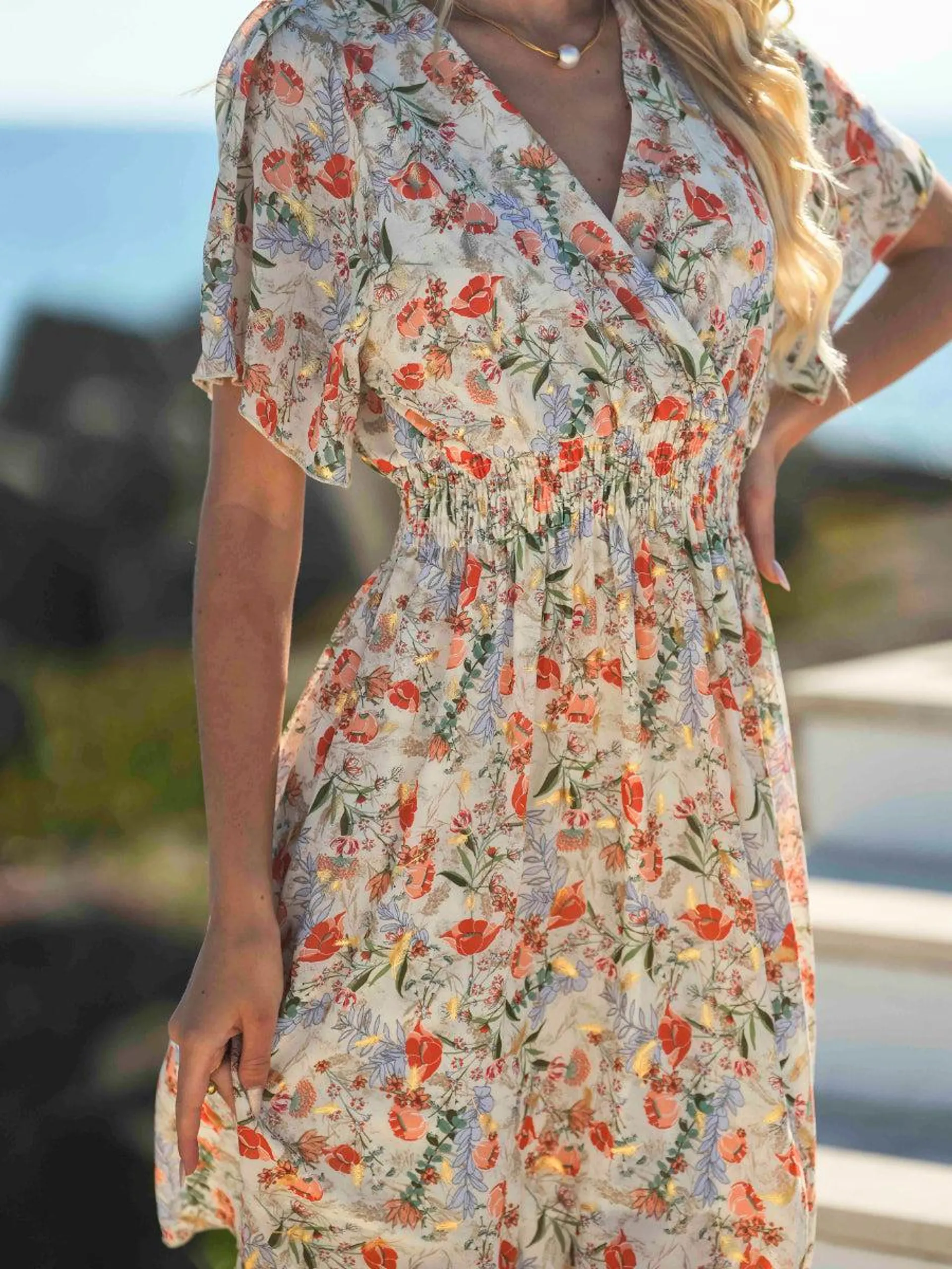 Vestido estampad florido glow