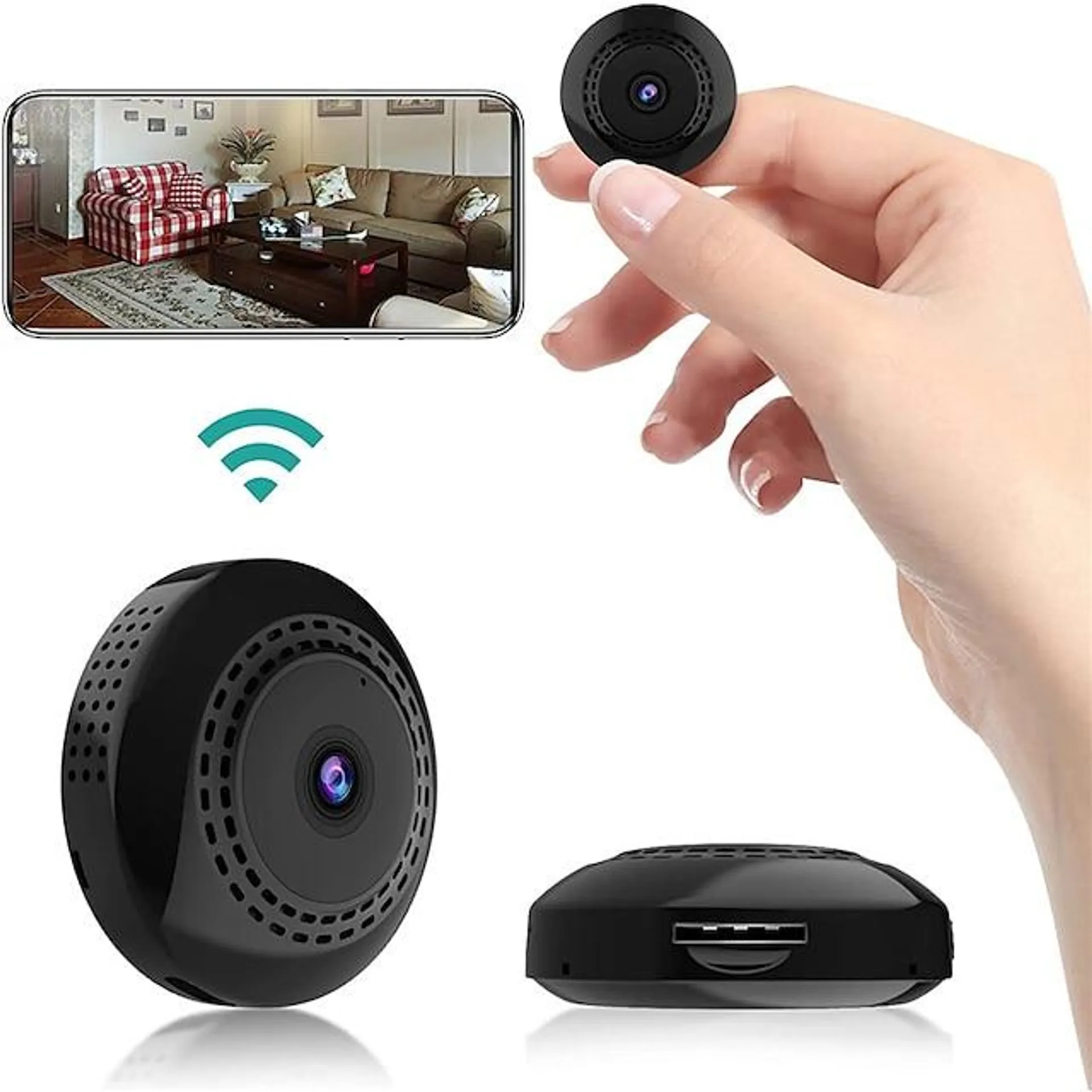 mini camera wifi draadloze ip camera's voor home security surveillance met video 1080p kleine draagbare nanny cam met telefoon app bewegingsdetectie nachtzicht voor binnen en buiten kleine camera