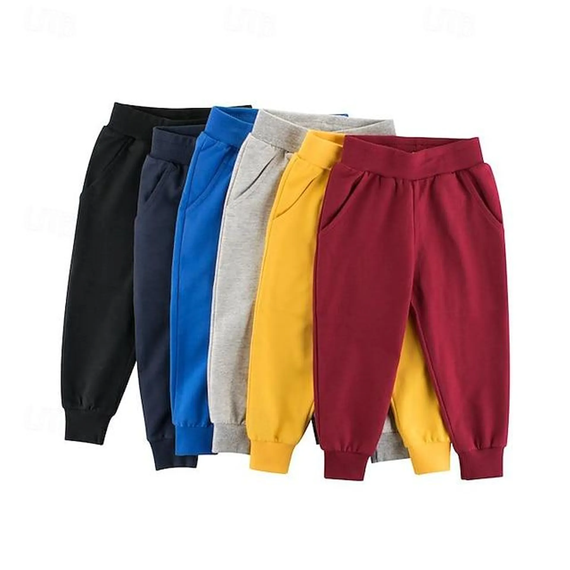 Jongens 3D Effen Kleur Broek Joggingbroeken Lente Herfst Actief Basic 100% katoen Kinderen 4 jaar + Buiten Urheilu Casual Normale pasvorm