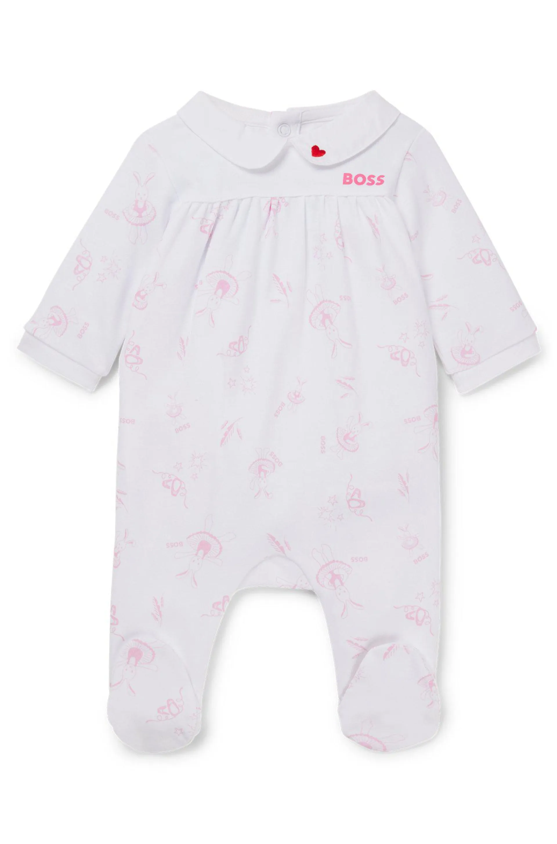 Pijama para bebé com motivo de coelho e colarinho pan