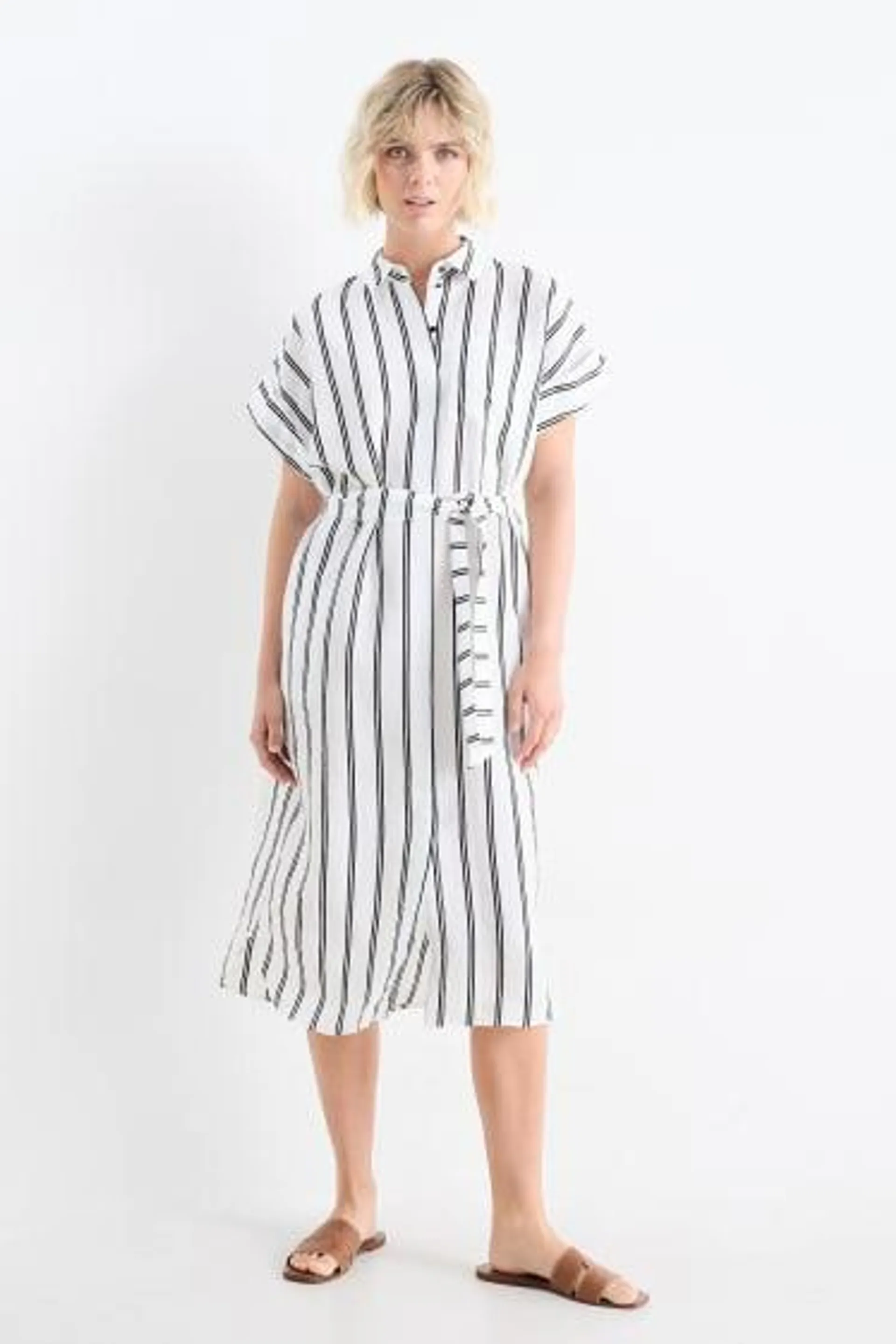 Shirt dress - striped