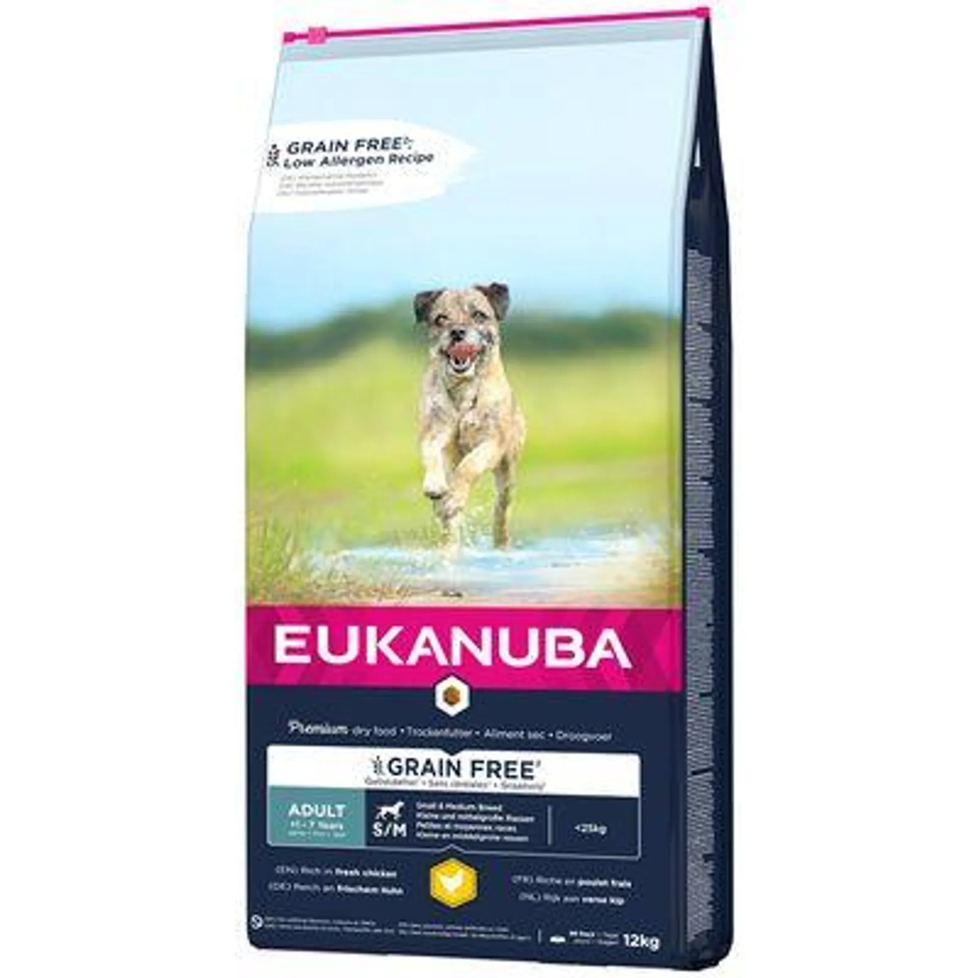 Eukanuba Grain Free 12 kg ração para cães com grande desconto!