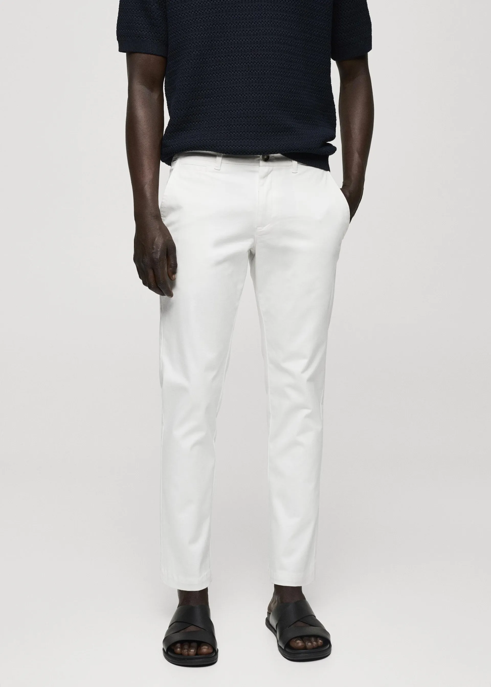 Pantalón algodón tapered crop