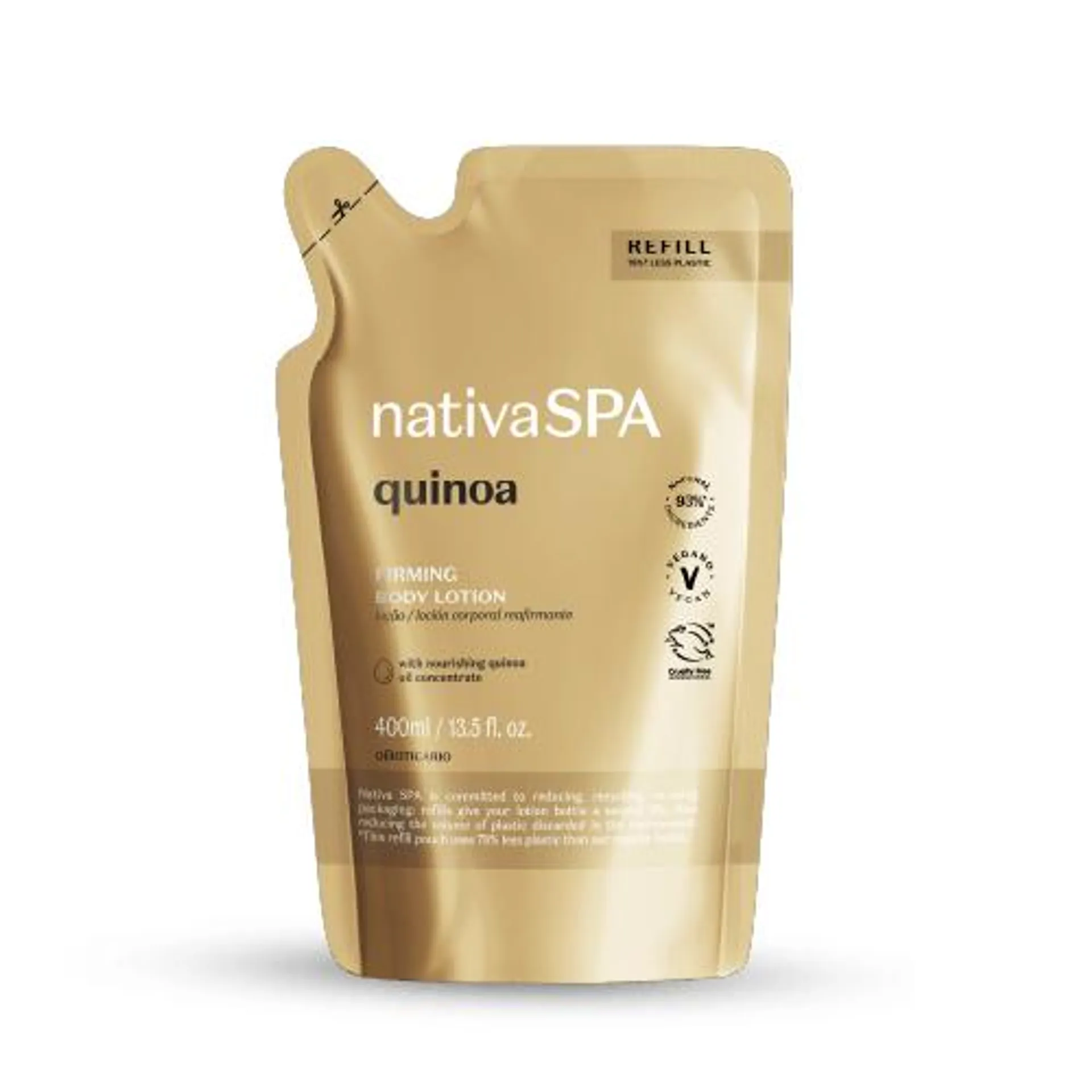 Refil Loção Hidratante Corporal Nativa SPA Quinoa, 400ml