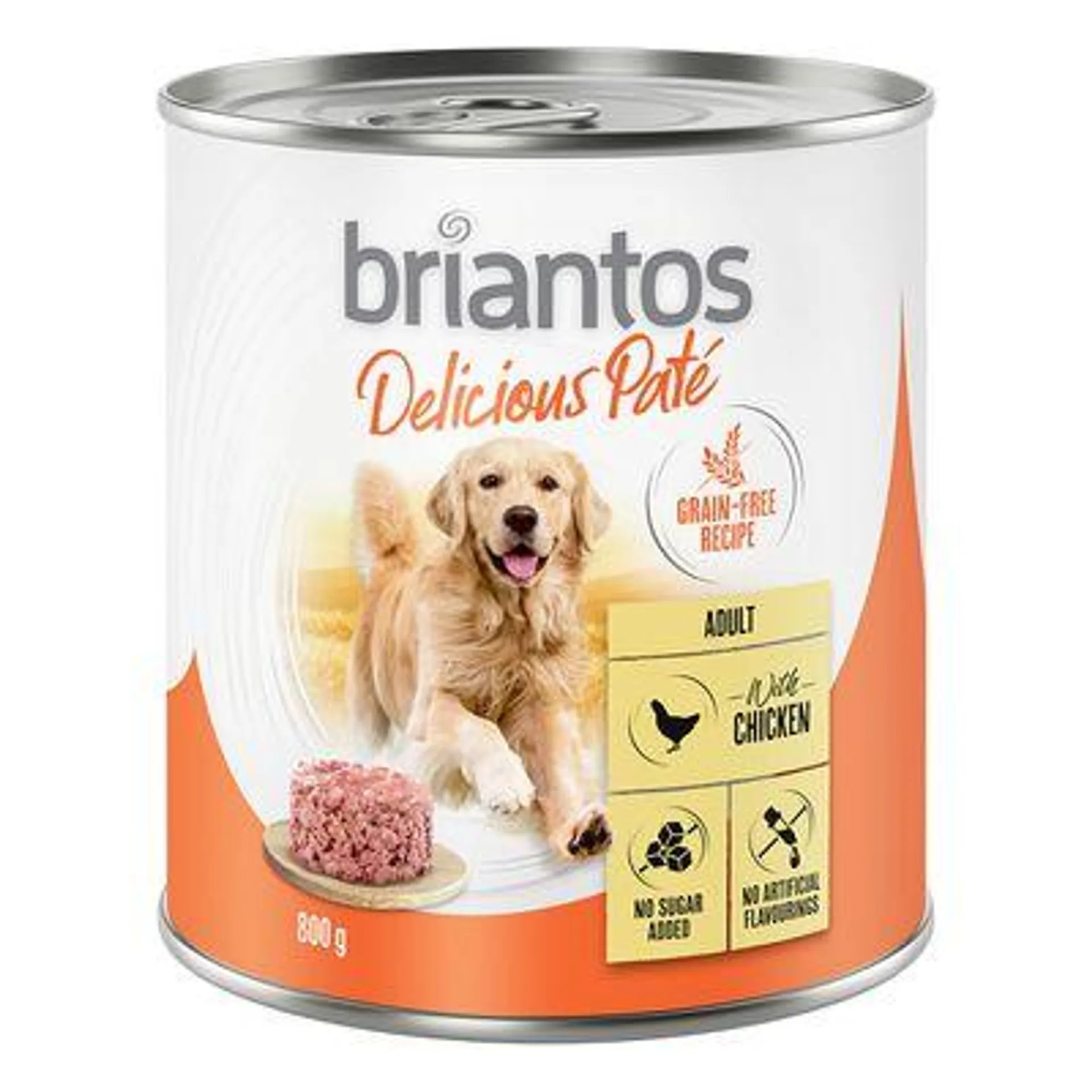 Briantos Delicious Paté 24 x 800 g em promoção: 20 + 4 grátis!