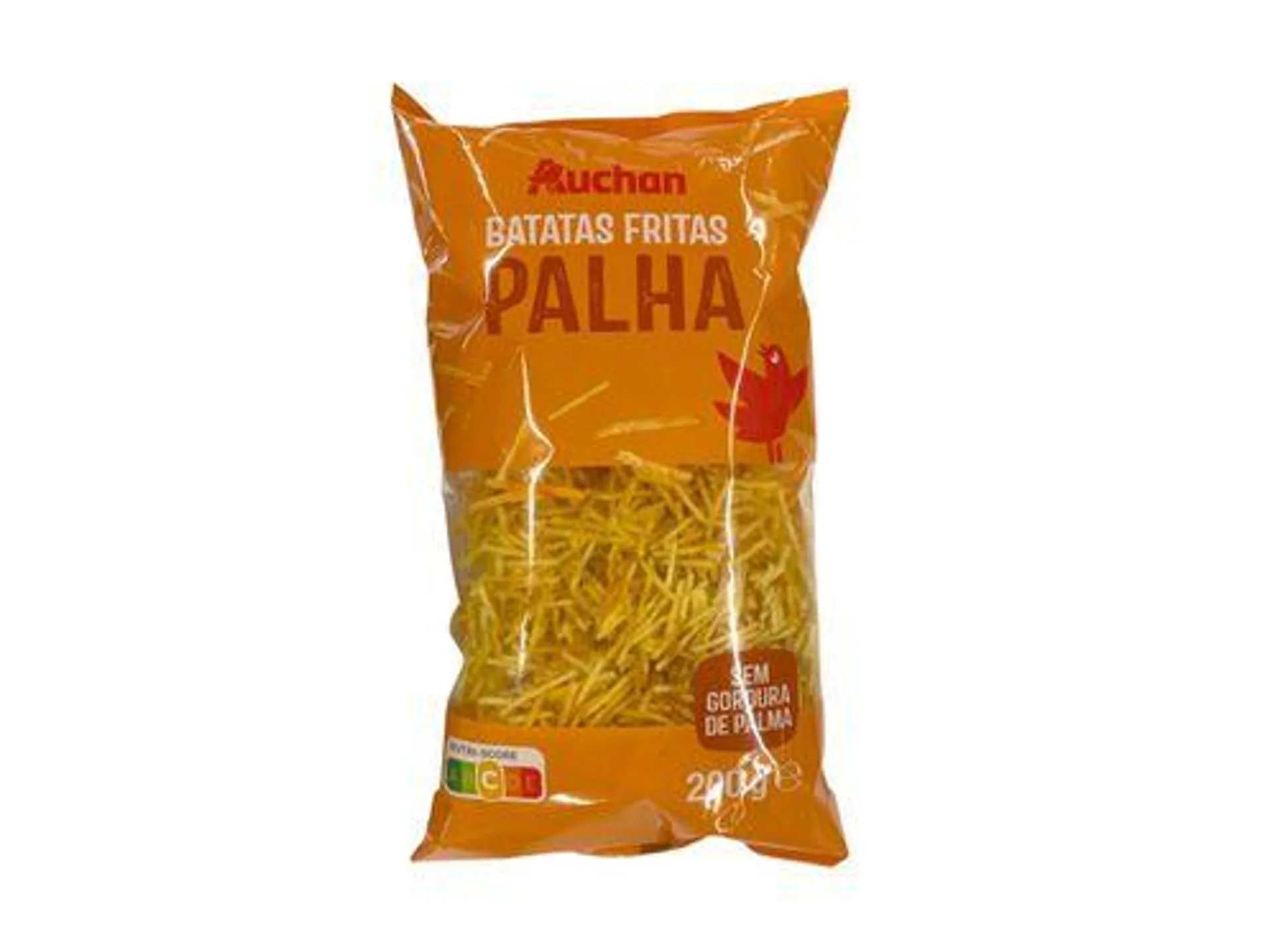 batatas fritas auchan palha 200 g