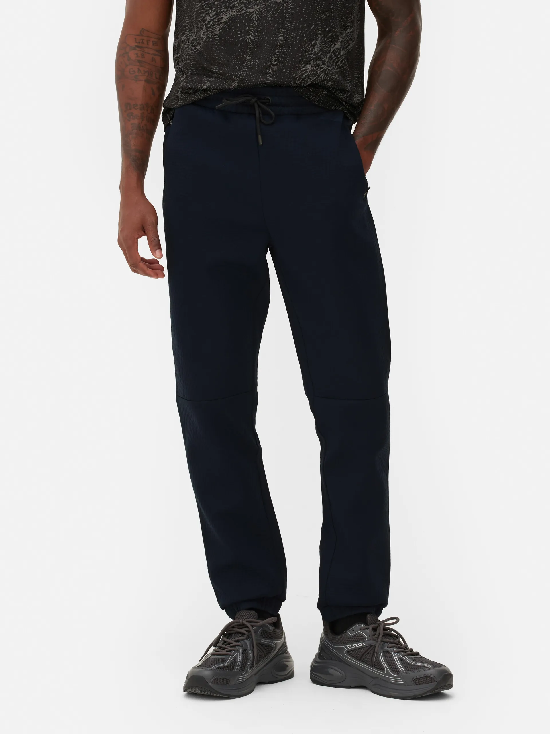 Stretch Waist Textured Joggers