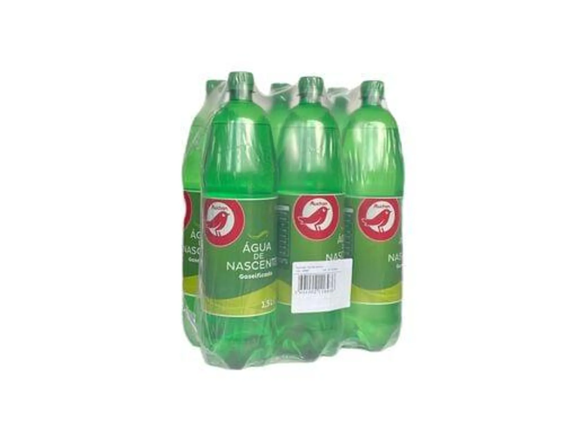 água c/ gás auchan 6x1.5l