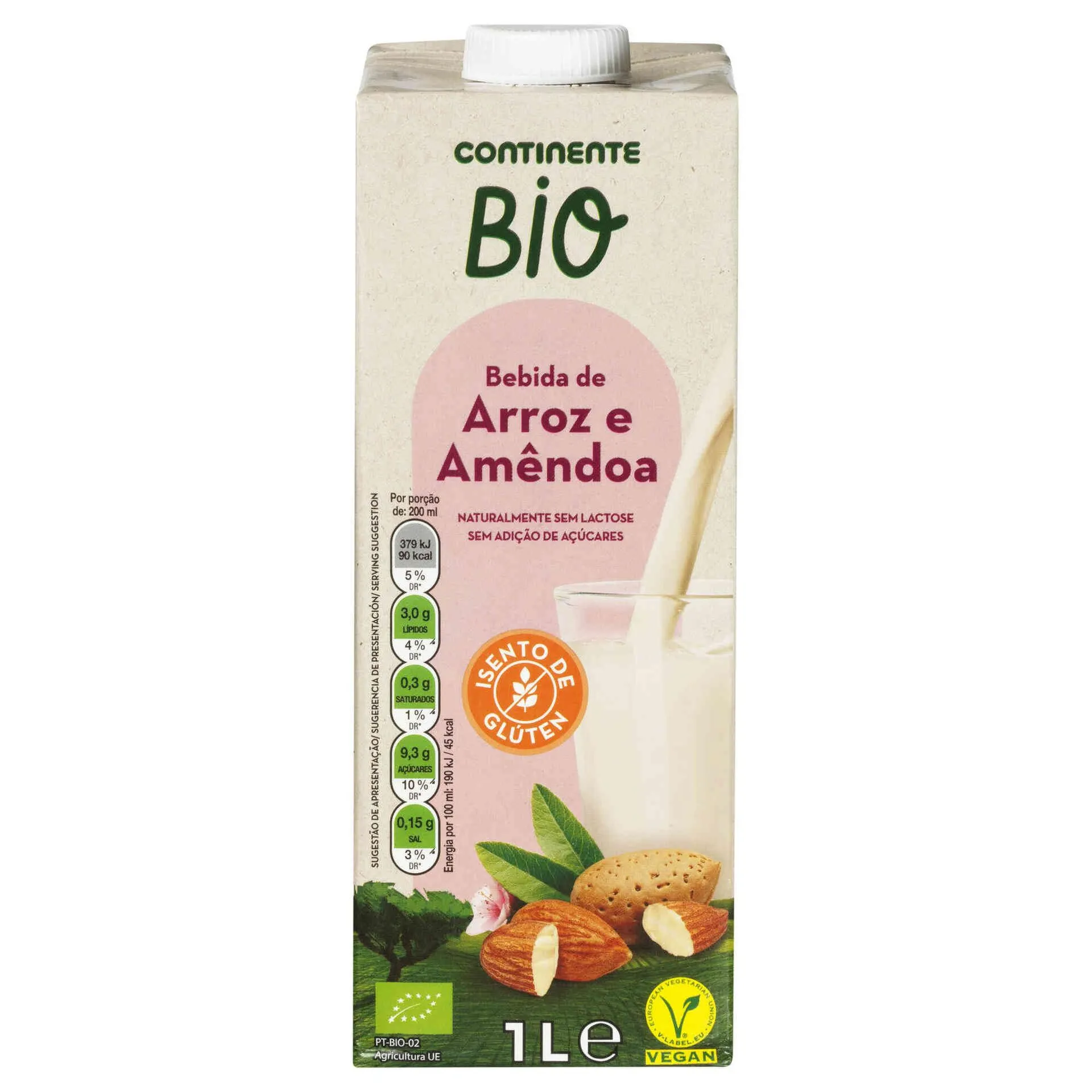 Bebida Vegetal de Arroz e Amêndoa