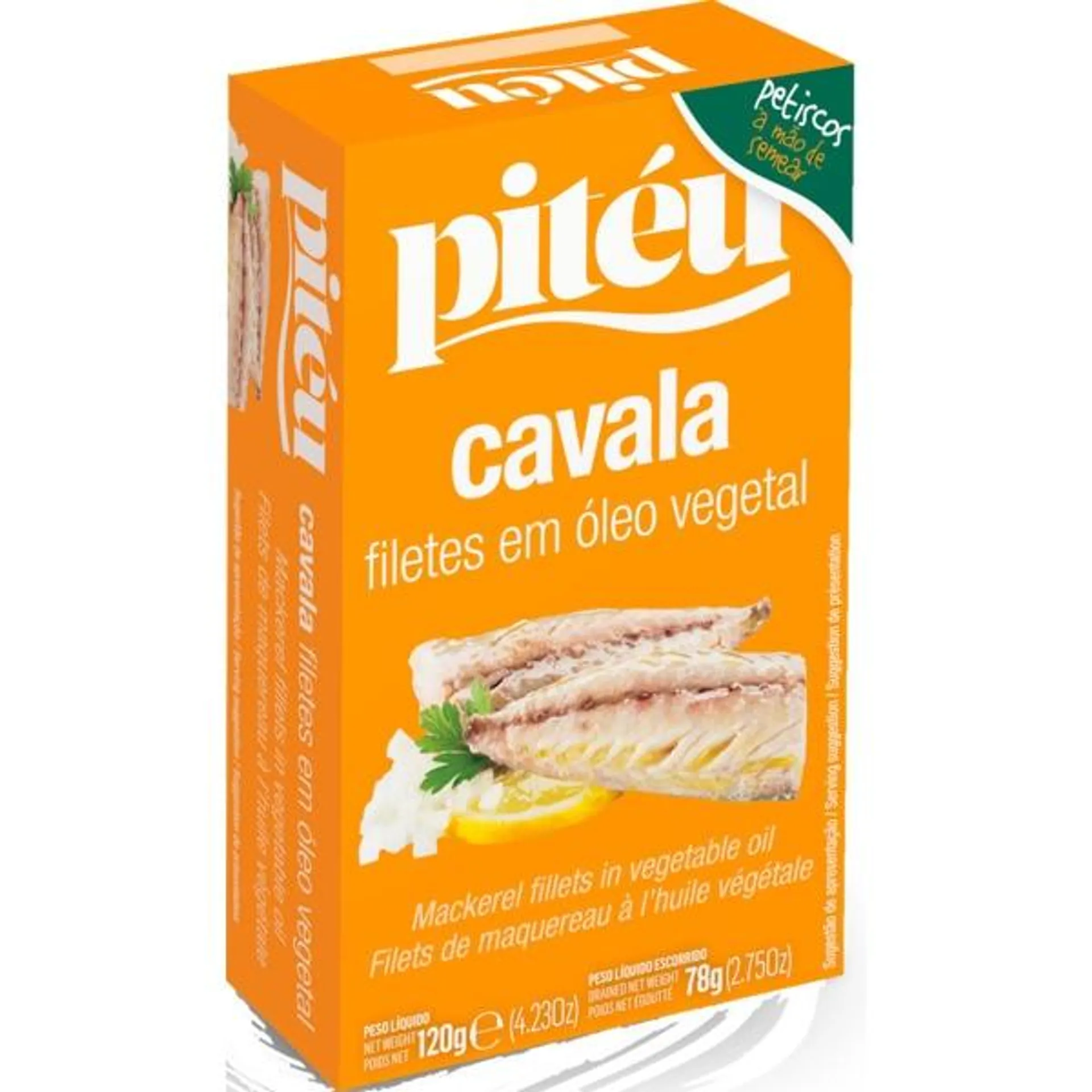 Filetes de Cavala em Óleo lata 120 g Pitéu