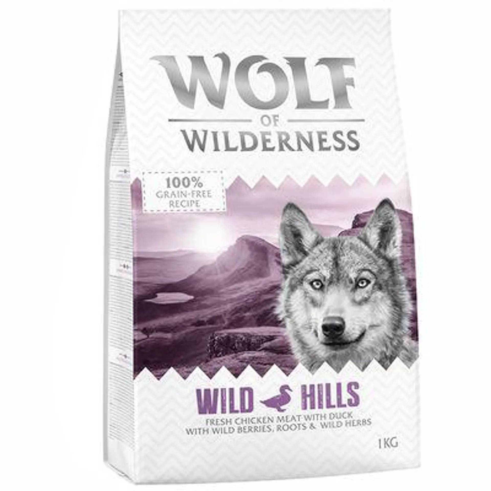 Wolf of Wilderness Adult Wild Hills com pato - sem cereais