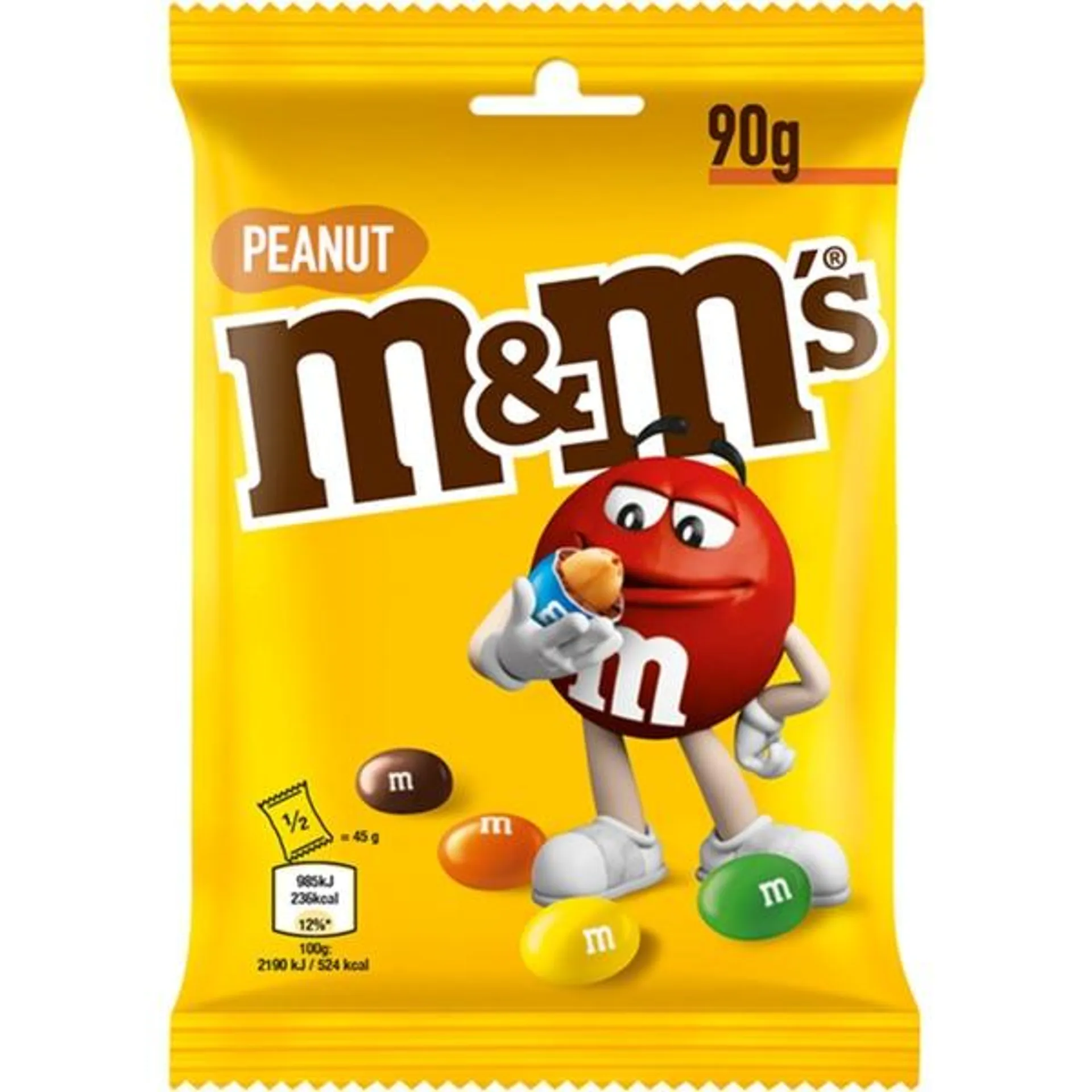 Snack de Chocolate com Amendoim embalagem 90 g M&M'S