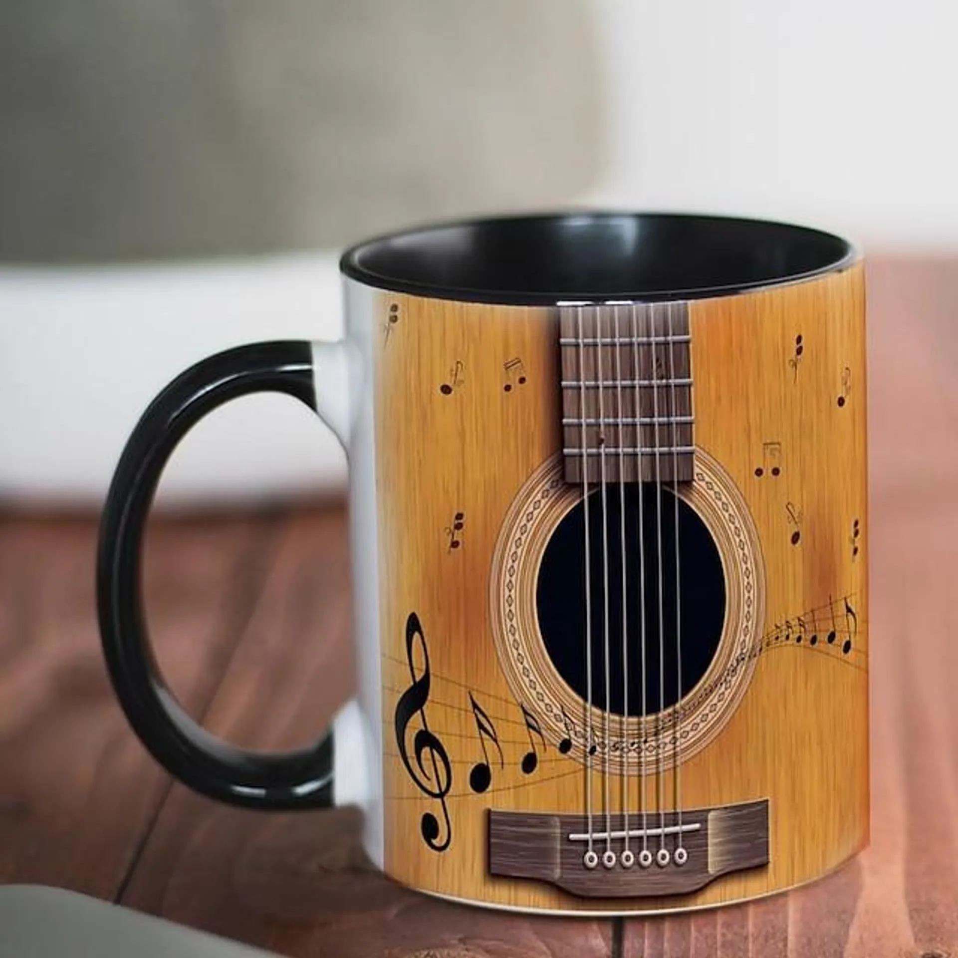 gitaar koffiekopje muzikale koffiemokken, gitaarkop reismok grappige drinkbeker bureau decor, 11.2oz keramische mok theemok, verjaardag kerstcadeaus voor muziekliefhebber