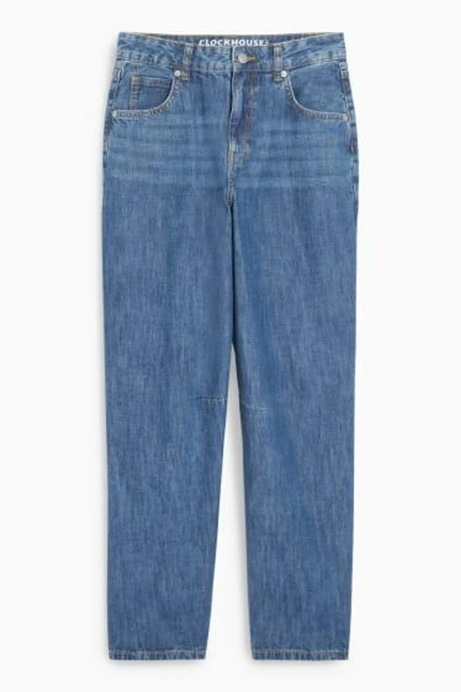 Relaxed jeans - mid-rise waist