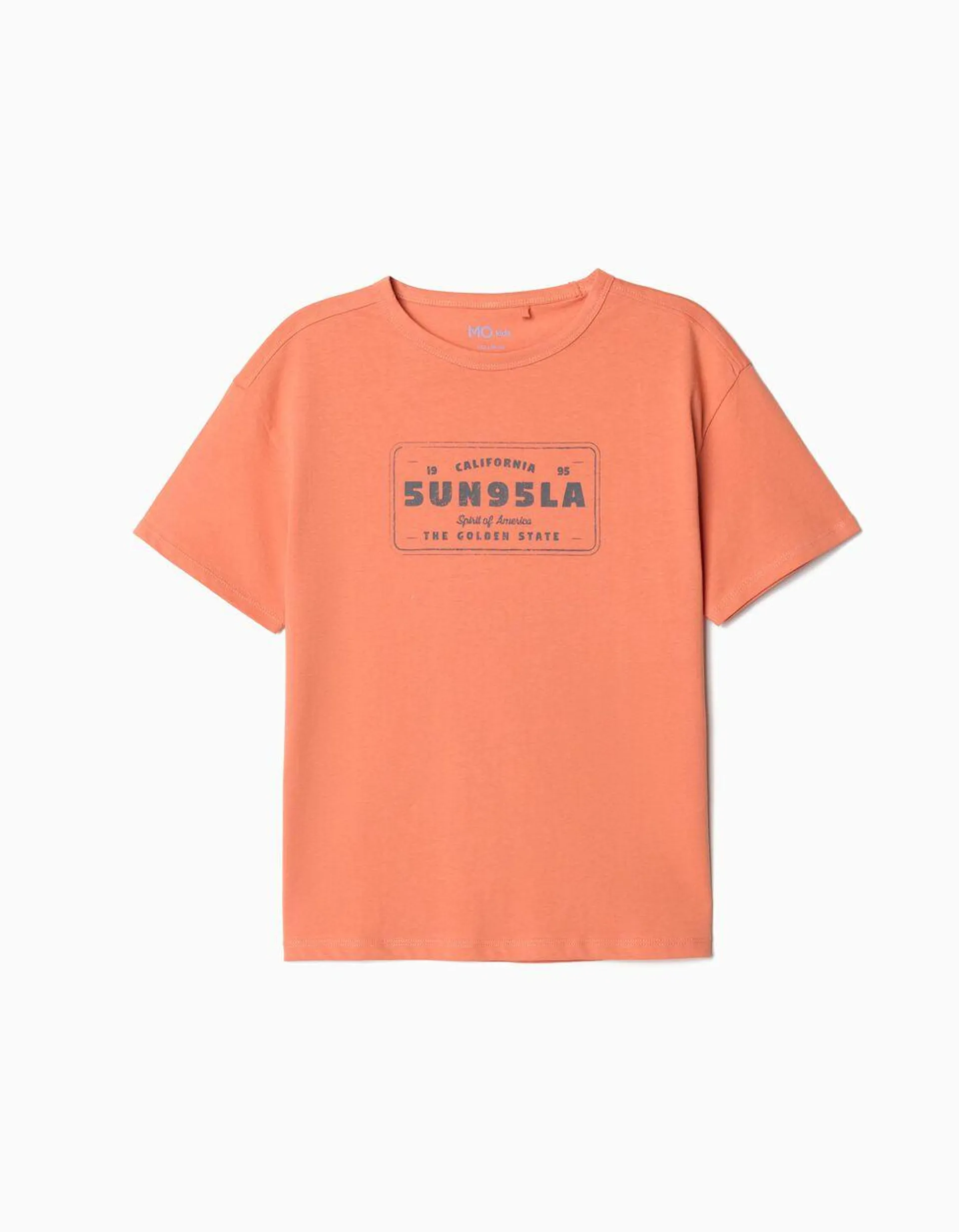 T-shirt Estampado, Menino, Laranja