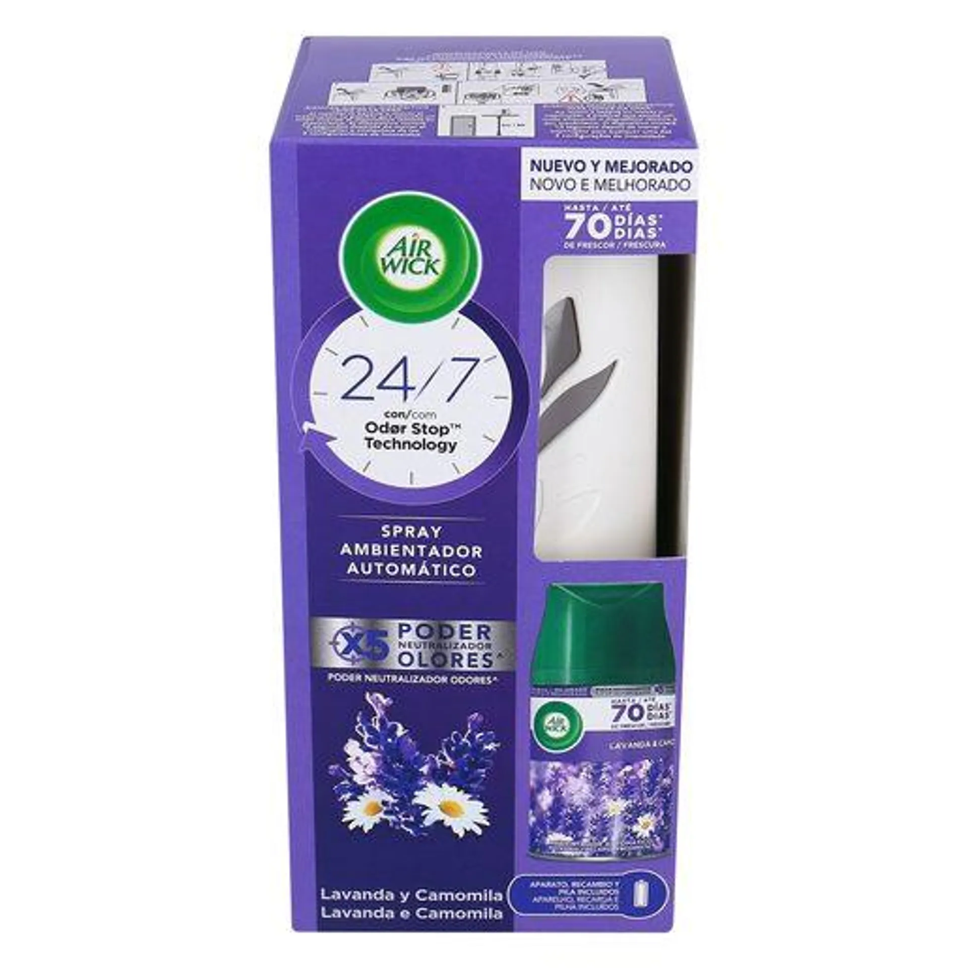 AIR WICK Ambientador Freshmatic Completo Lavanda 250 ml