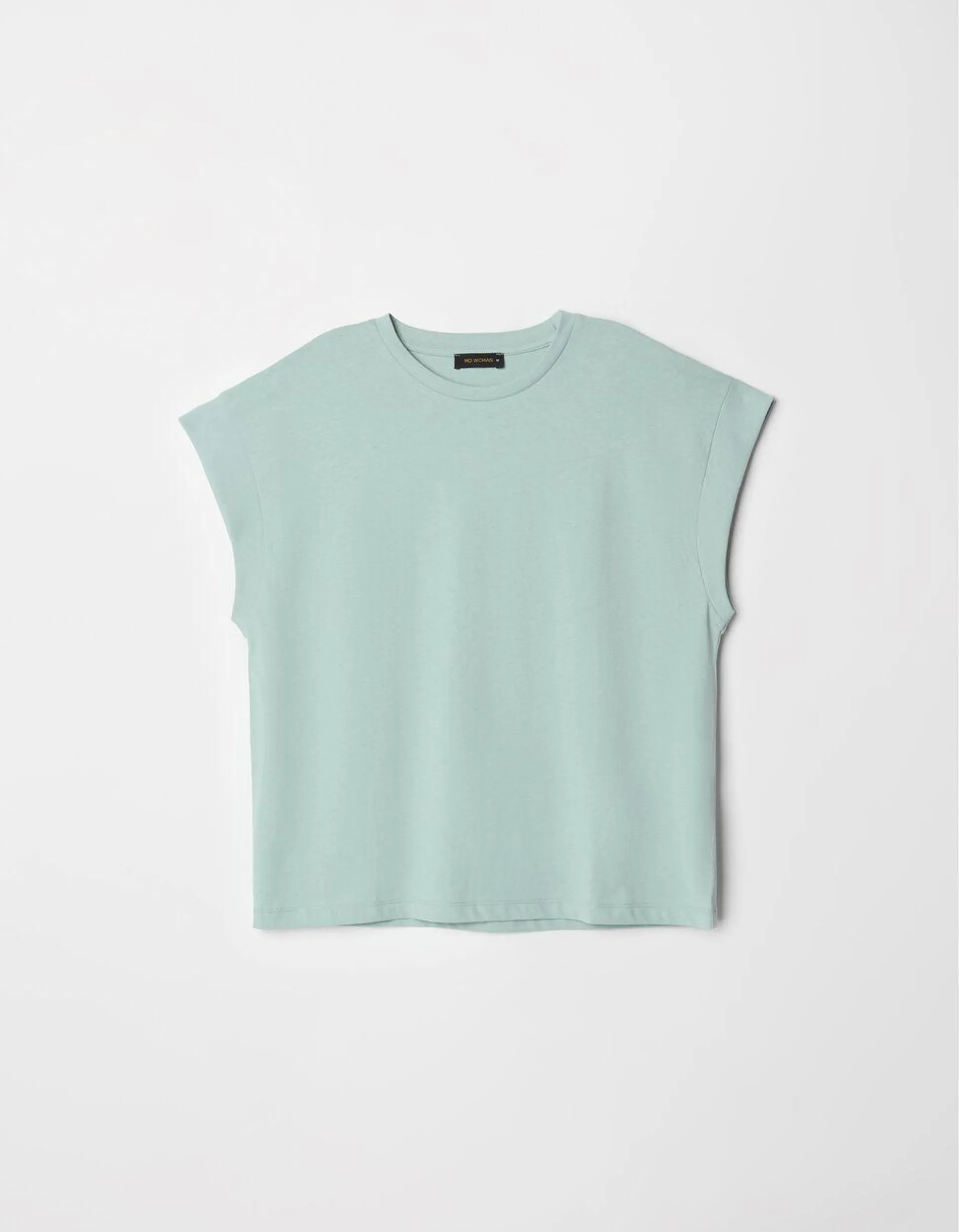 T-shirt Boxy, Mulher, Verde Claro