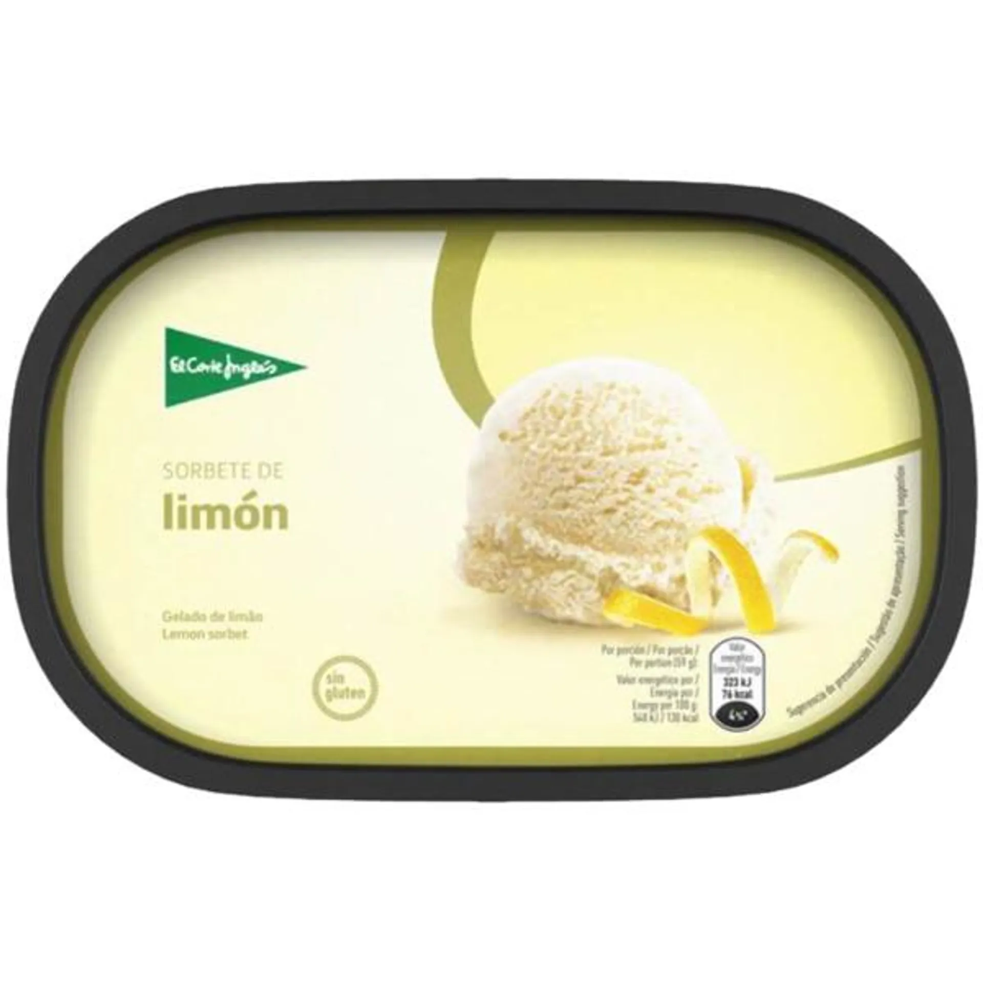 Gelado de Limão sem Glúten embalagem 1000 ml El Corte Inglés