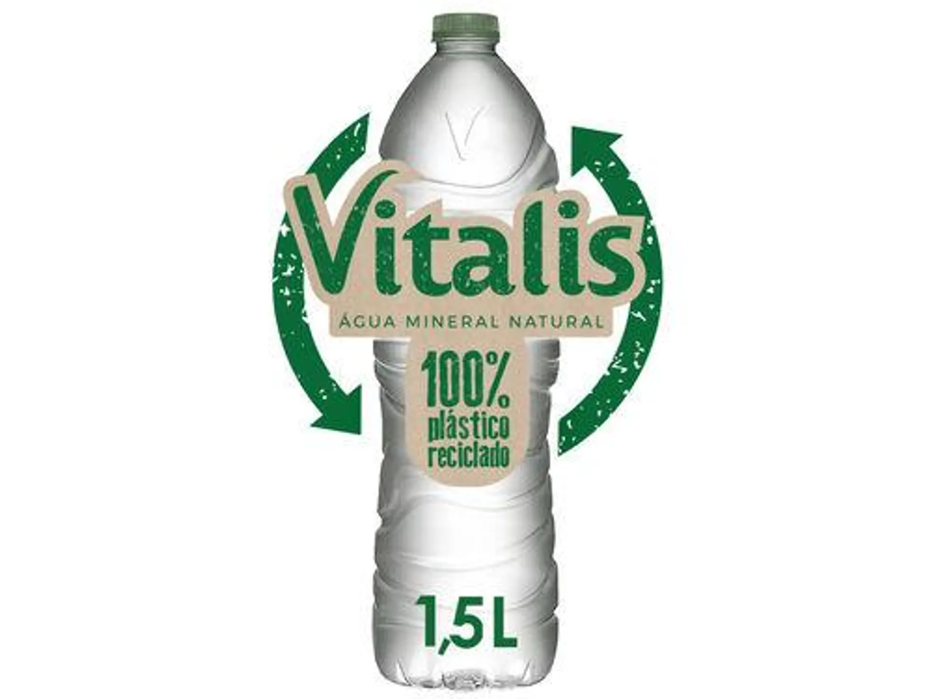 água vitalis plástico 100% reciclado 1.5l