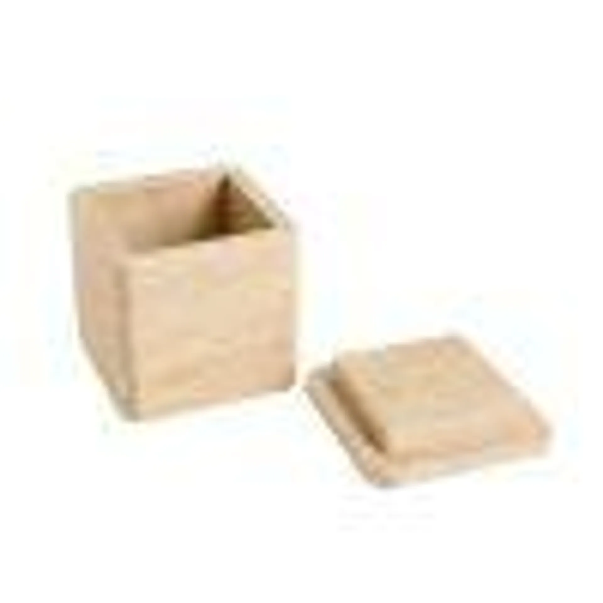 CAIXA TRAVERTINO 9X9X9.5CM BA24116