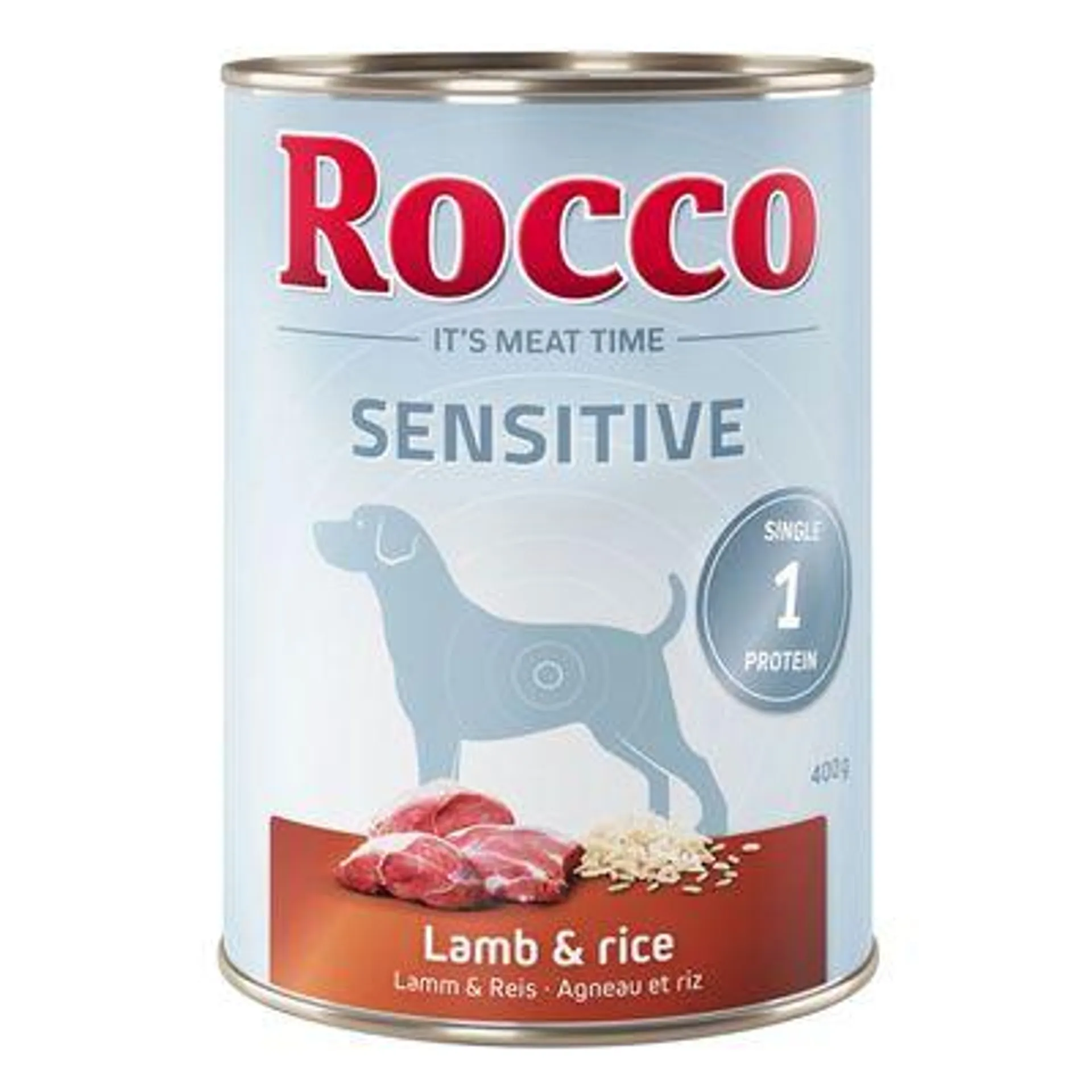 Rocco Sensitive 6 x 400 g comida húmida para cães em promoção: 5 + 1 grátis!