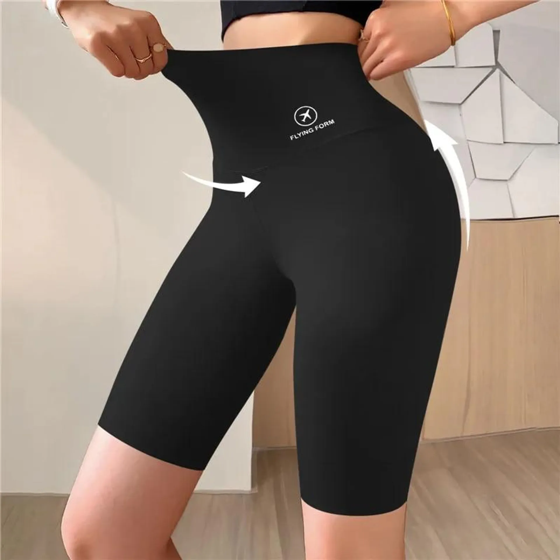 Sports Short Leggings Gym Fitness Push Up Shorts Women Yoga Slim Fit Half Pants Elastic High Waist Summer Thin Workout Tights
