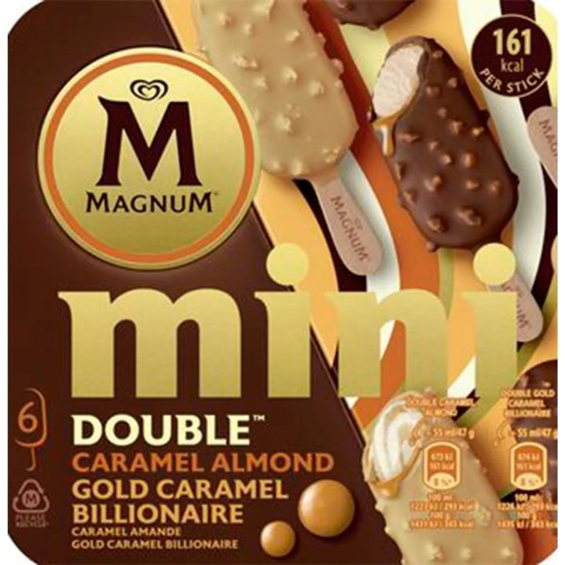 Mini Double Caramel Almond e Double Gold Caramel Billionaire