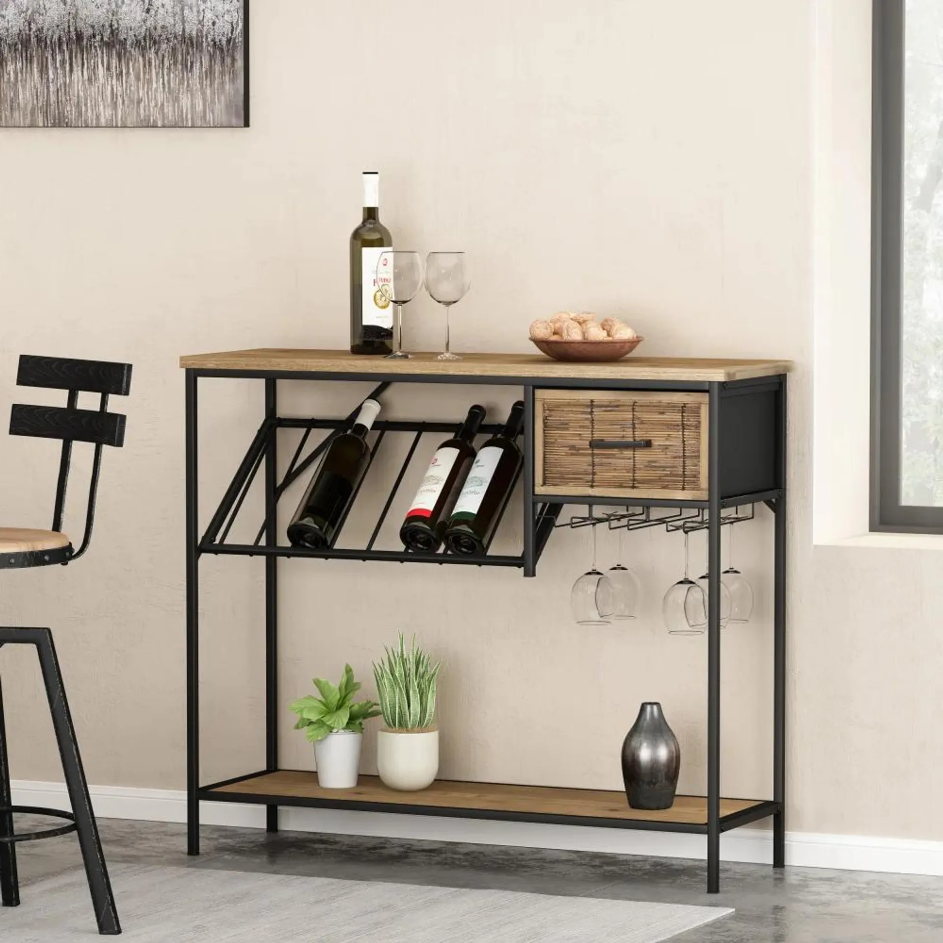 Bar Display Organizers Wine Rack Table Bottle Holders Storage Cabinets for Living Room Wine Rack Livingroom Furniture