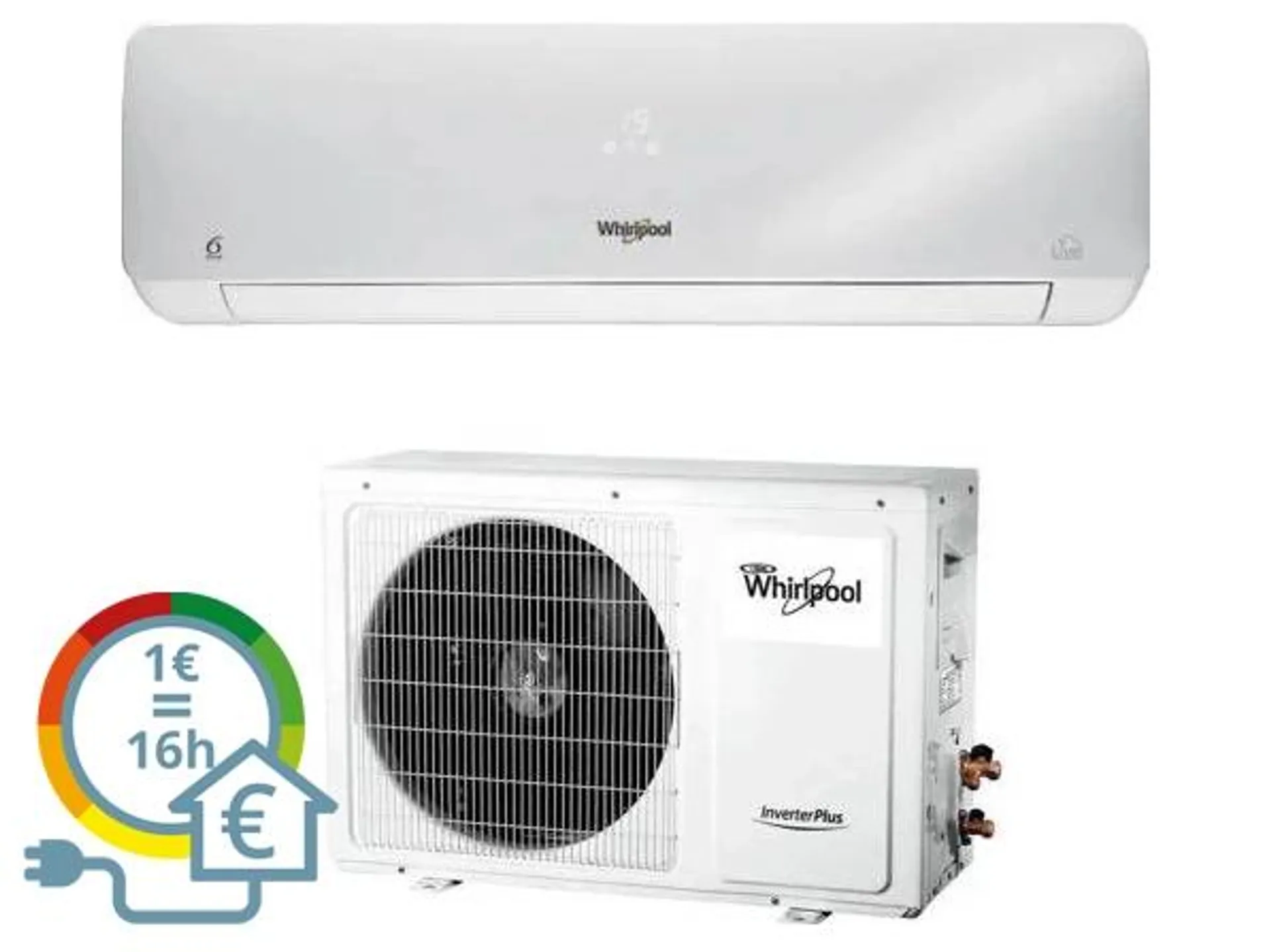 Ar Condicionado WHIRLPOOL SPIW309A2WF (18 m² - 9000 BTU - Branco)