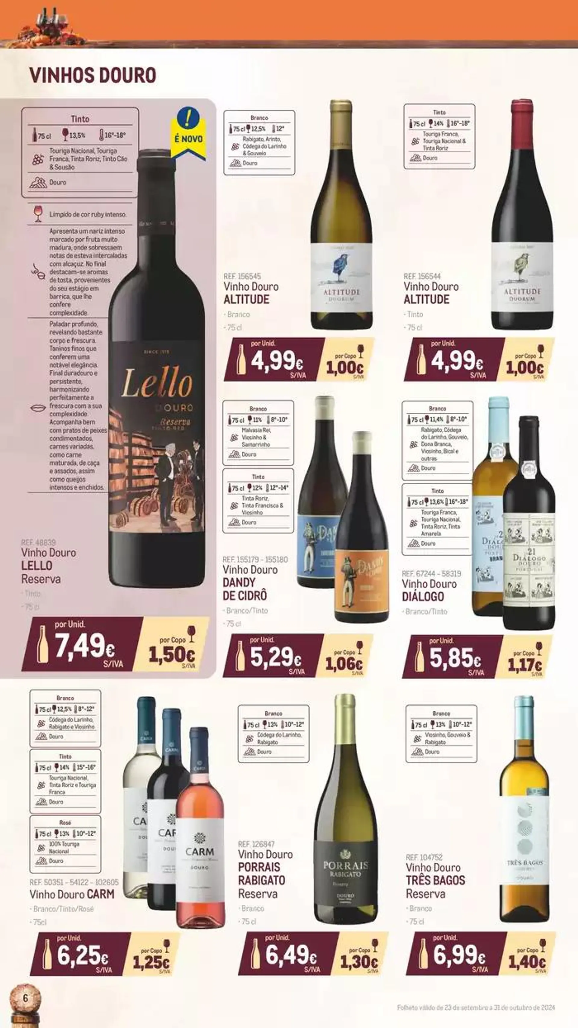 Folheto Catálogo de Vinhos, Queijos e Enchidos de 8 de outubro até 31 de outubro 2024 - Pagina 6