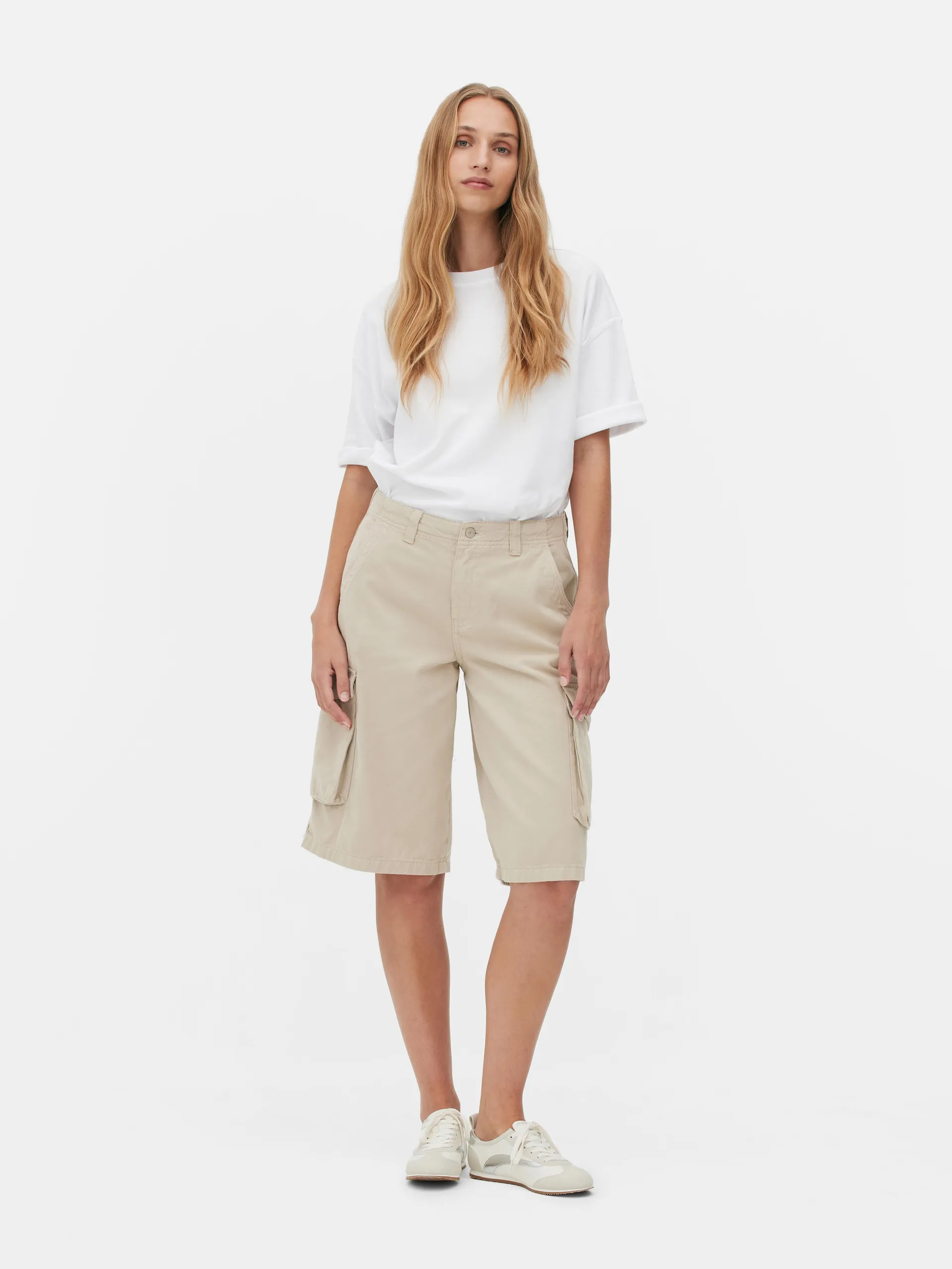 Cargo Pocket Denim Bermuda Shorts