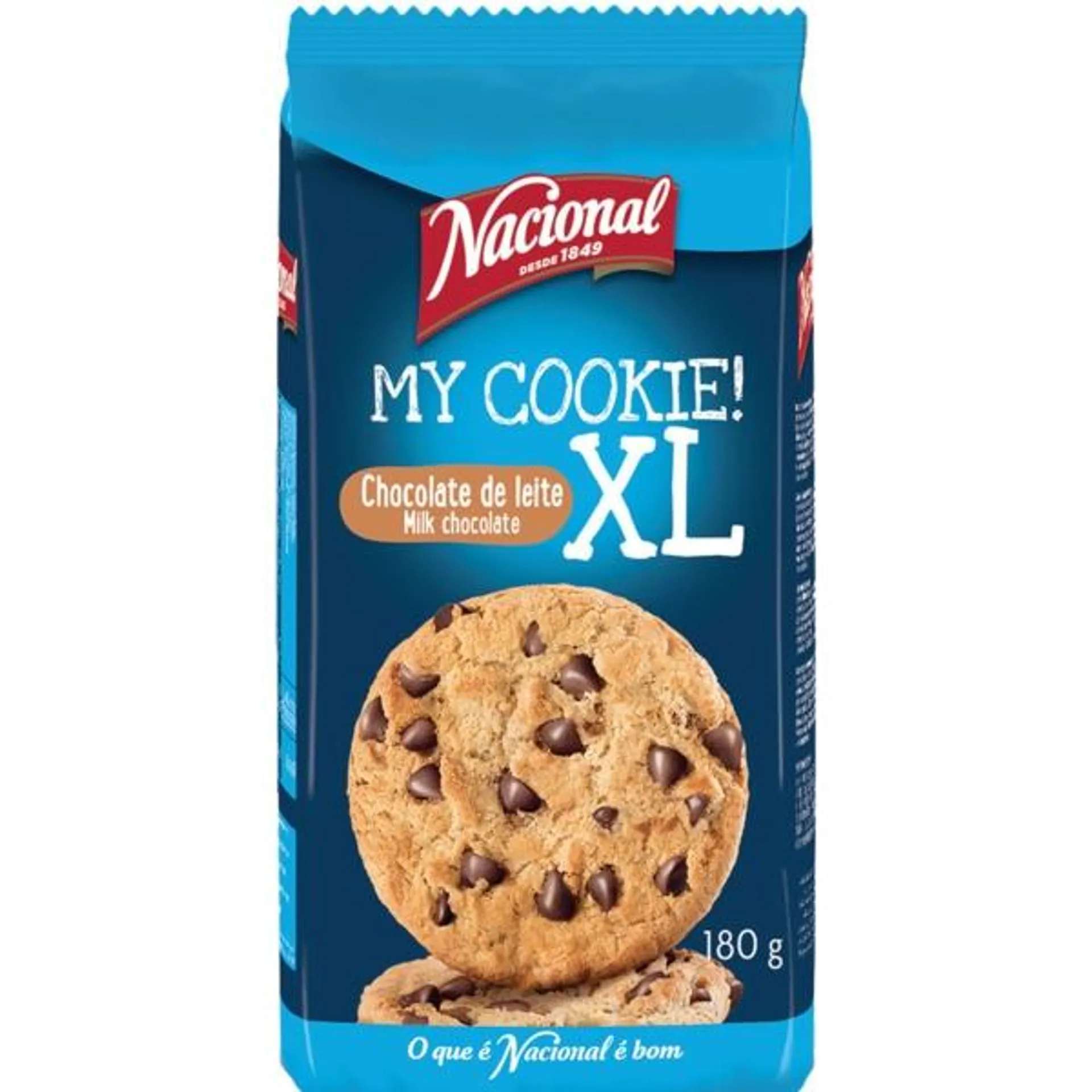 Cookies XL com Pepitas de Chocolate de Leite embalagem 180 g Nacional