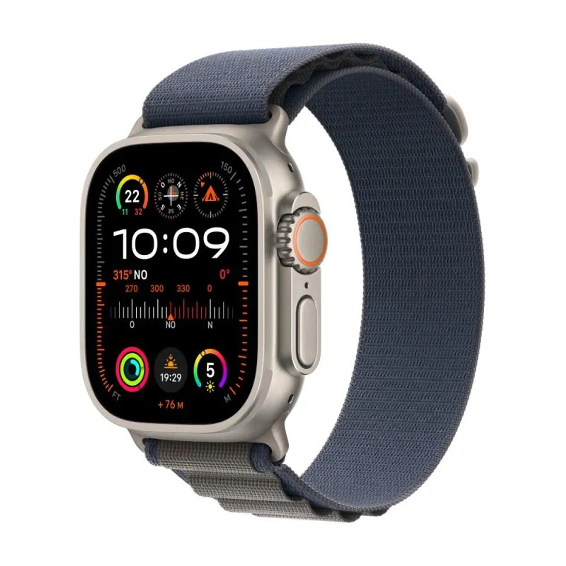 Smartwatch Apple Watch Ultra 2 GPS + Cellular 49mm Titânio C/Bracelete Loop Alpine Azul L