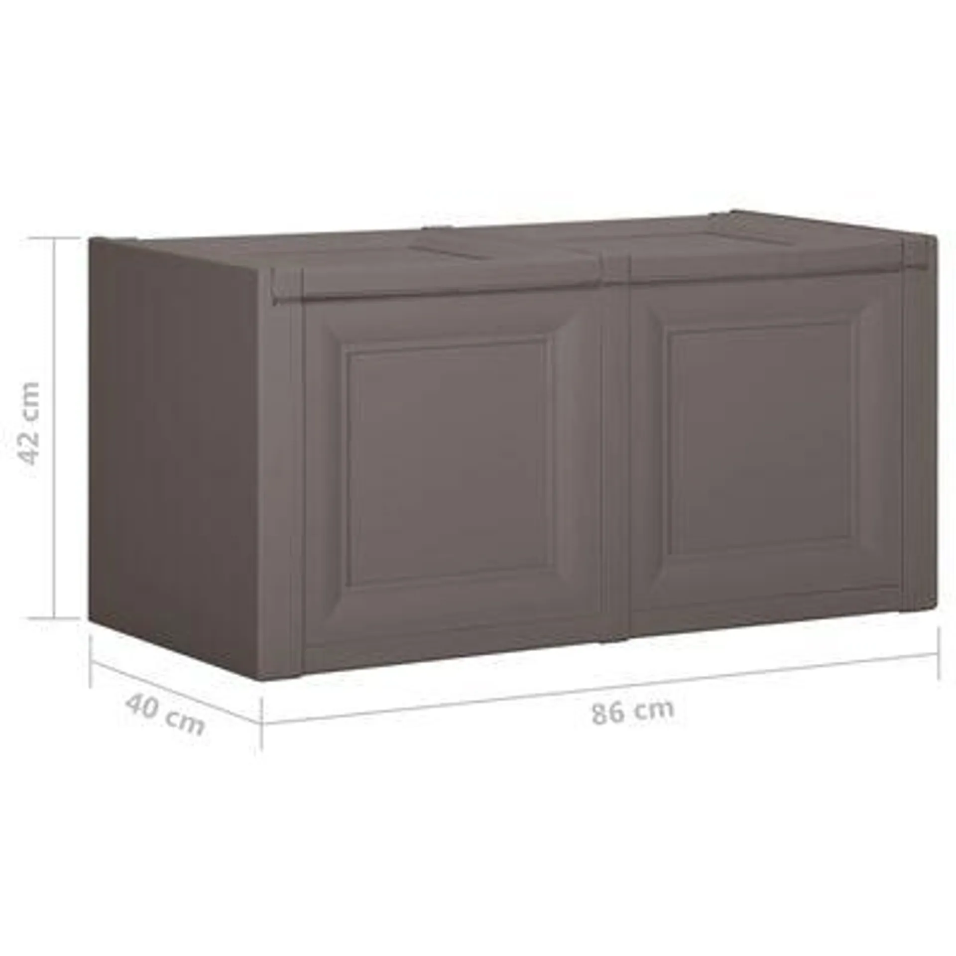 vidaXL Caixa para almofadões 86x40x42 cm 85 L cinzento