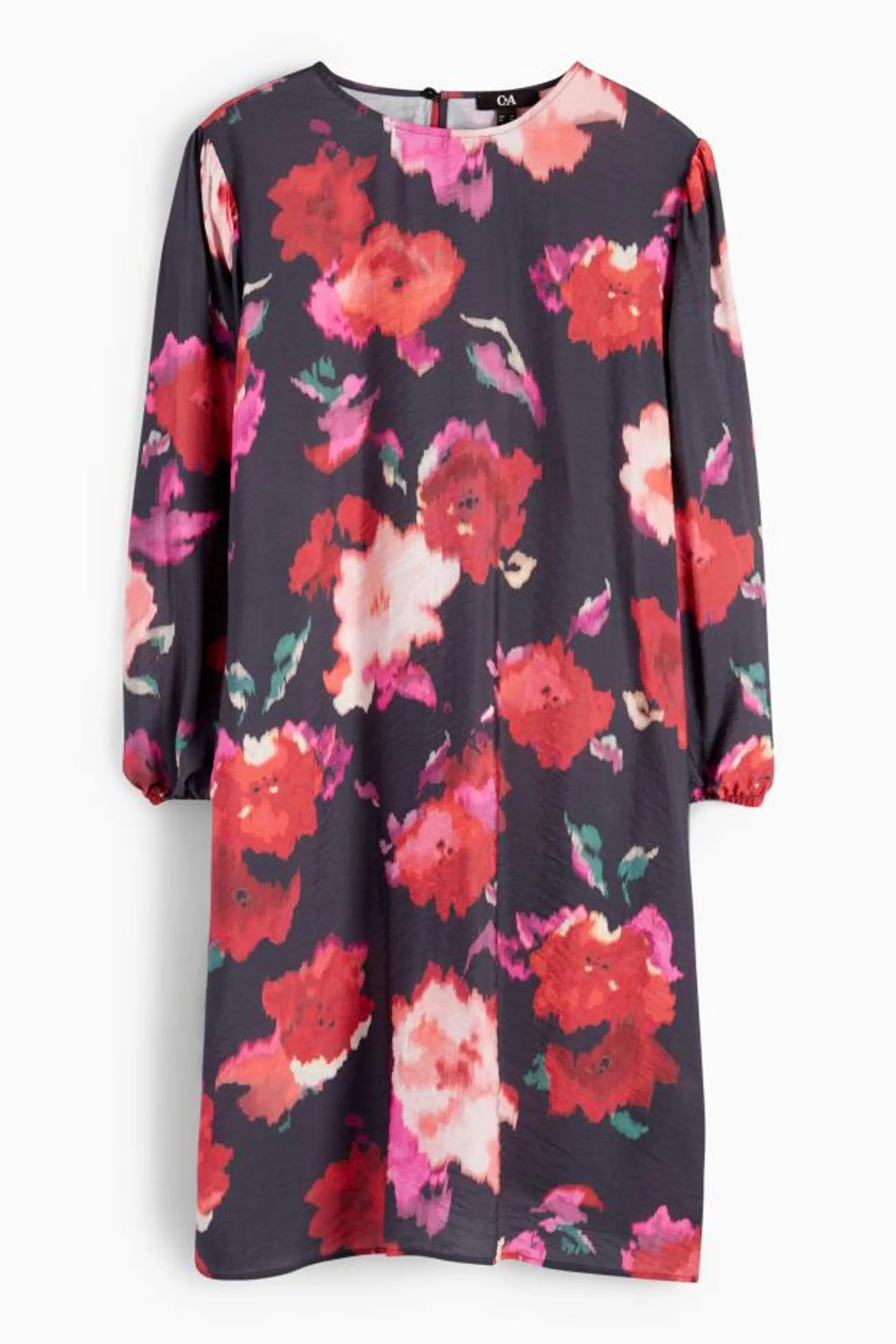 Dress with puff sleeves - floral