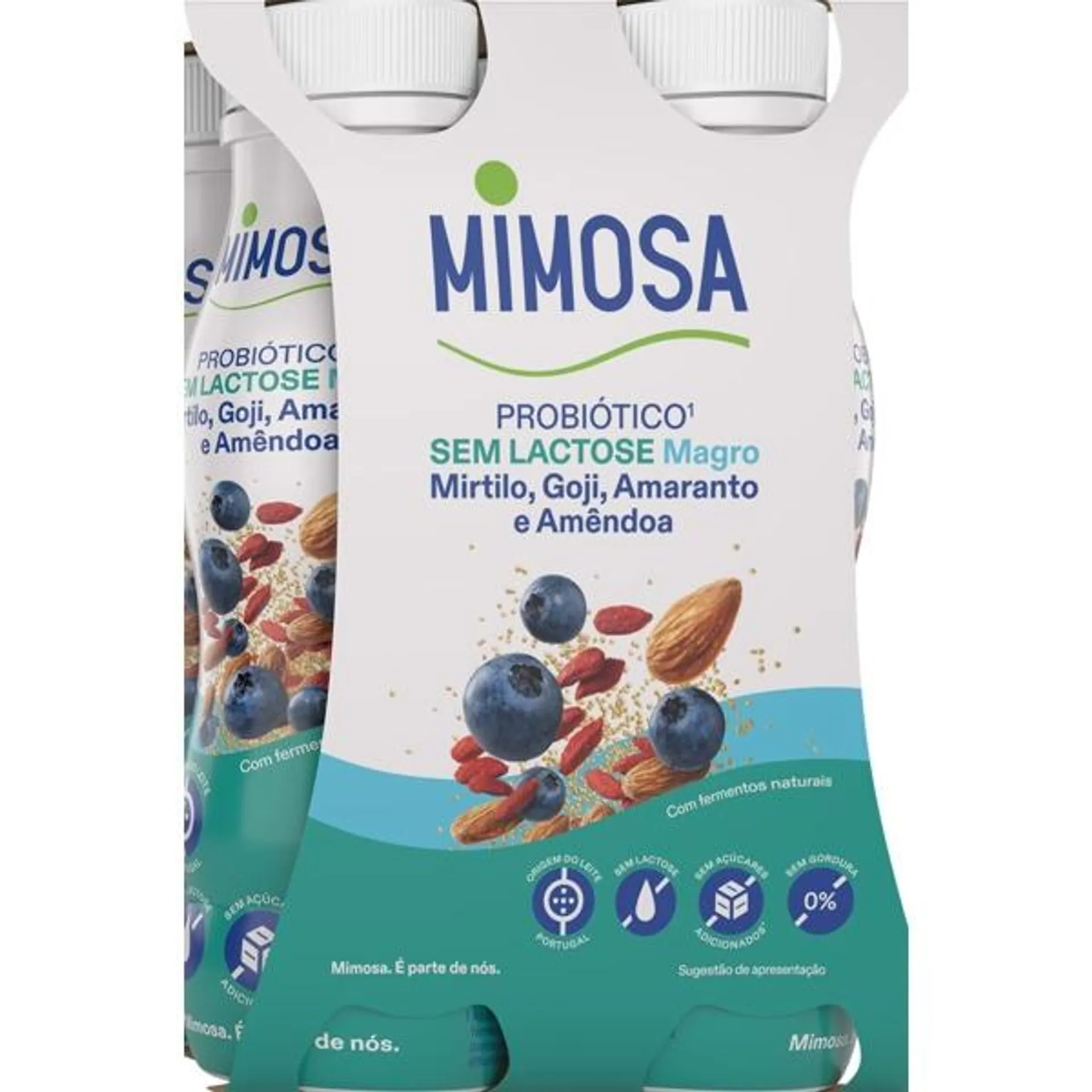 Probióticos de Mirtilos e Goji Pack 4 unidades embalagem 151 ml Mimosa