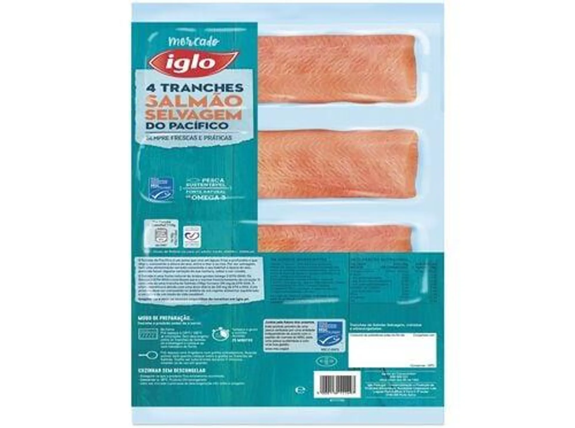 tranches iglo salmão selvagem msc 440g