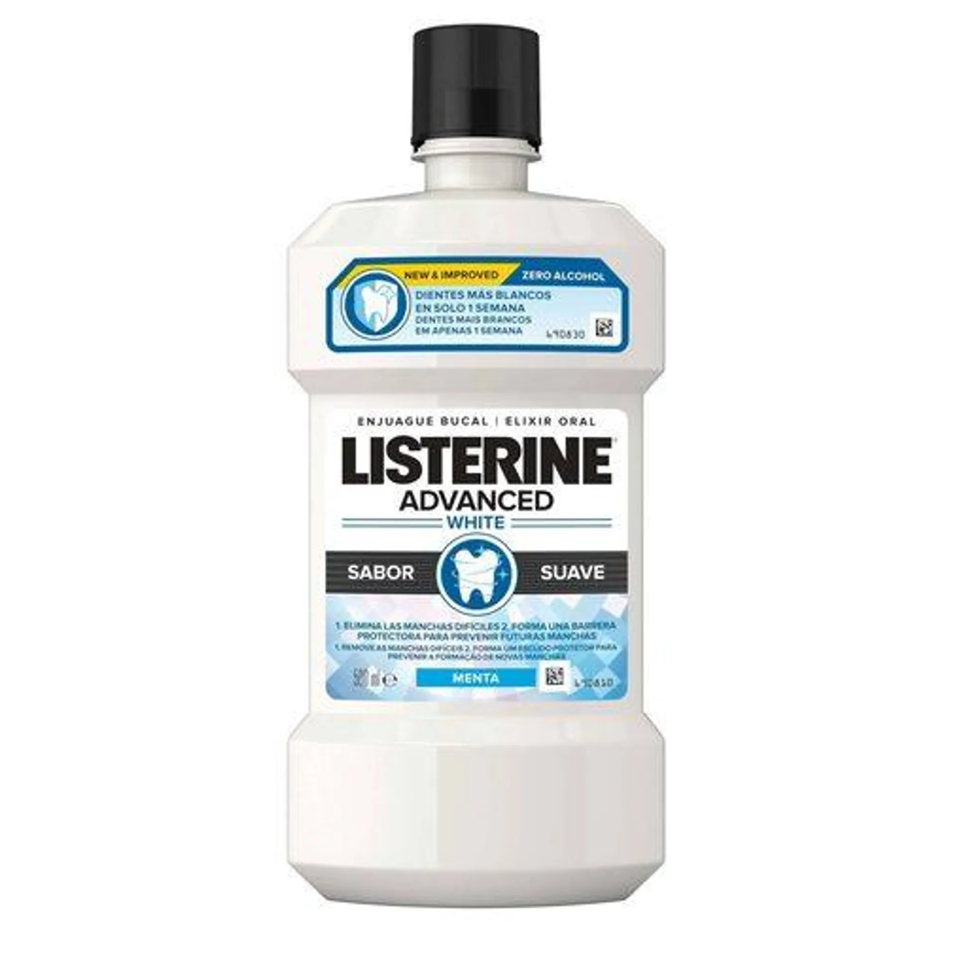 LISTERINE Elixir Advanced White Sabor Suave 500 ml