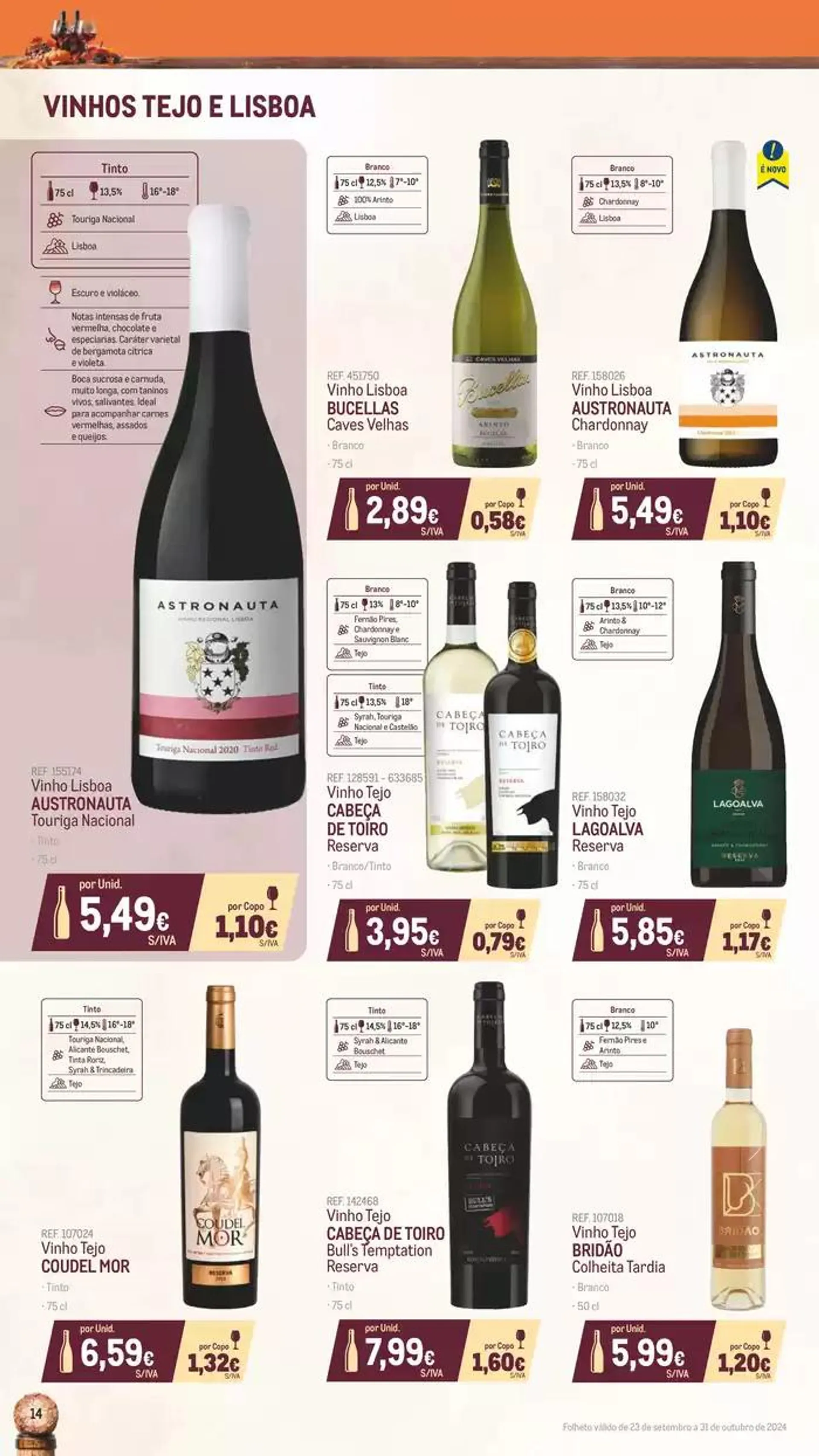 Folheto Catálogo de Vinhos, Queijos e Enchidos de 8 de outubro até 31 de outubro 2024 - Pagina 14