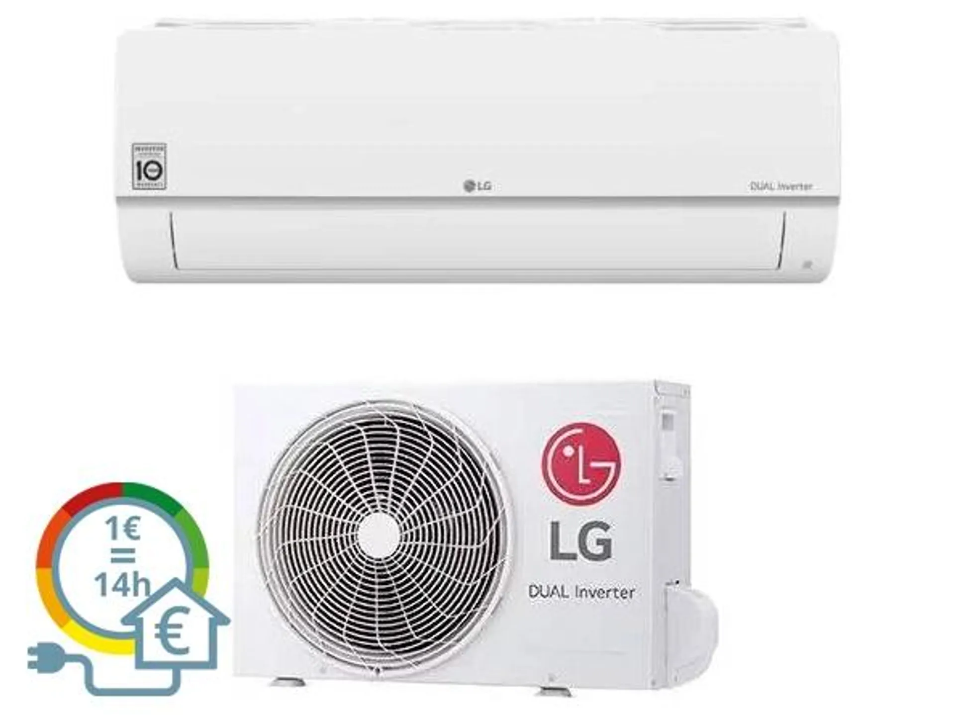 Ar Condicionado LG Standard Plus PC09SK (18 m² - 9000 BTU - Branco)