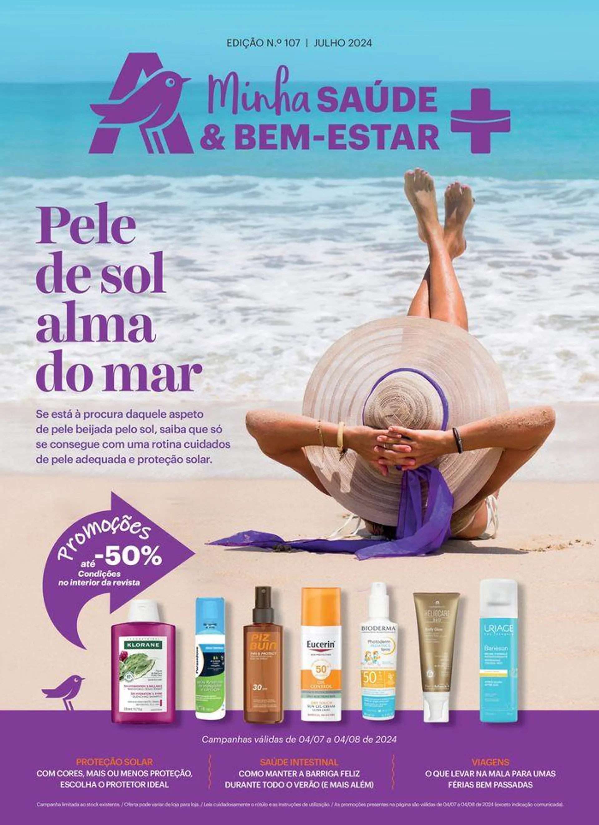 Folheto  Pele de sol, alma do mar - SBE n.º 107 de 4 de julho até 4 de agosto 2024 - Pagina 1