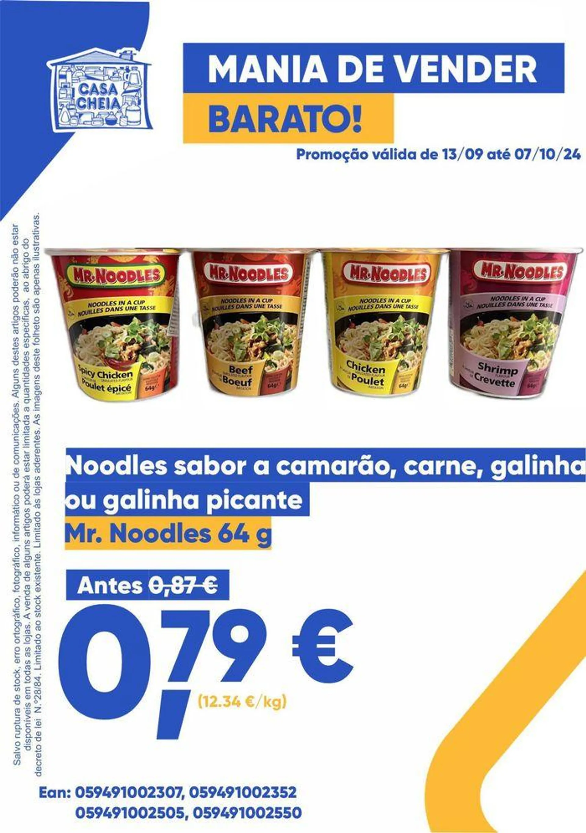 Folheto Mr Noodles 64g de 16 de setembro até 7 de outubro 2024 - Pagina 1