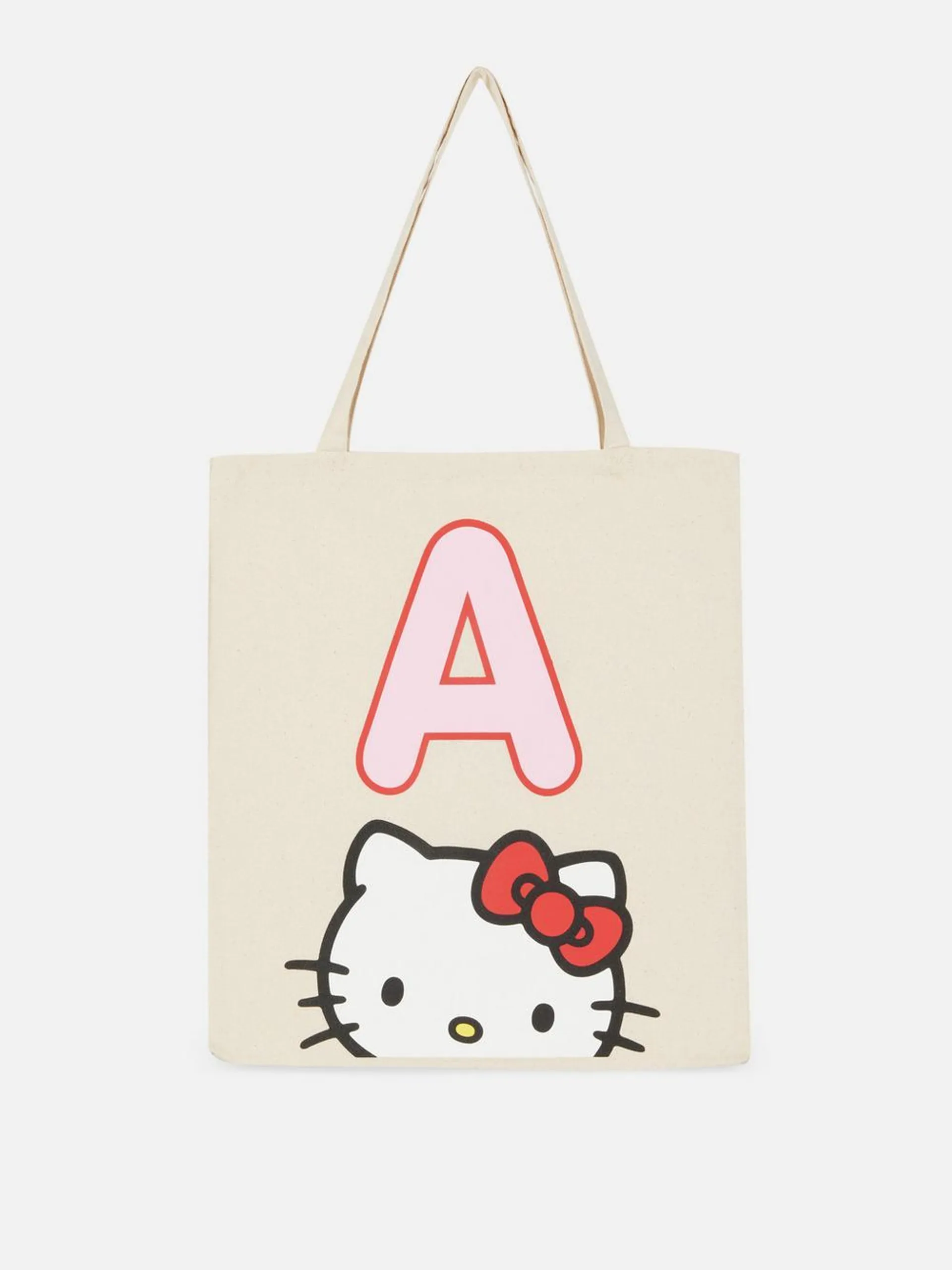 Bolsa tote lona inicial Hello Kitty